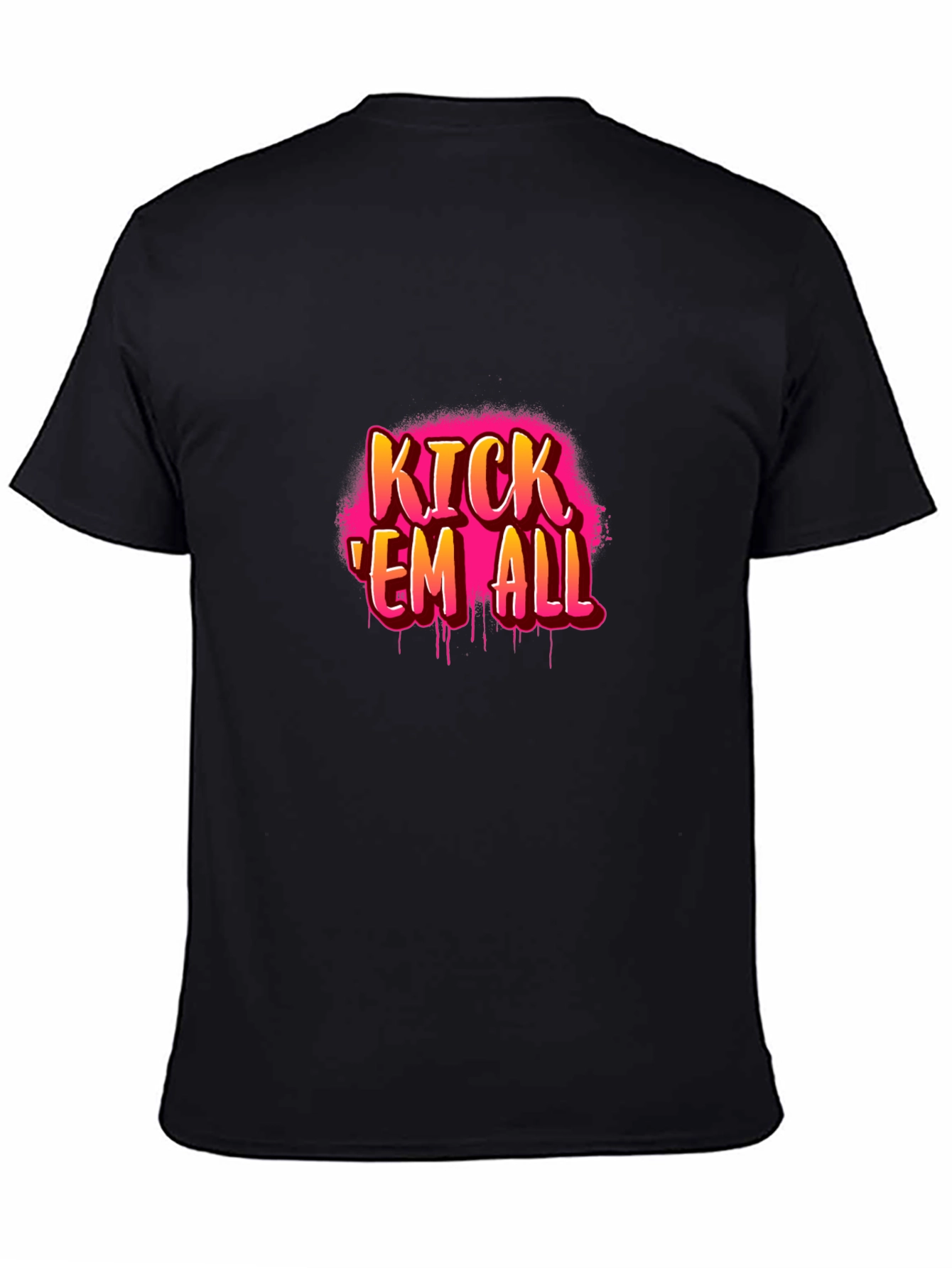 Kick Em All Graphic Tee - Edgy Streetwear