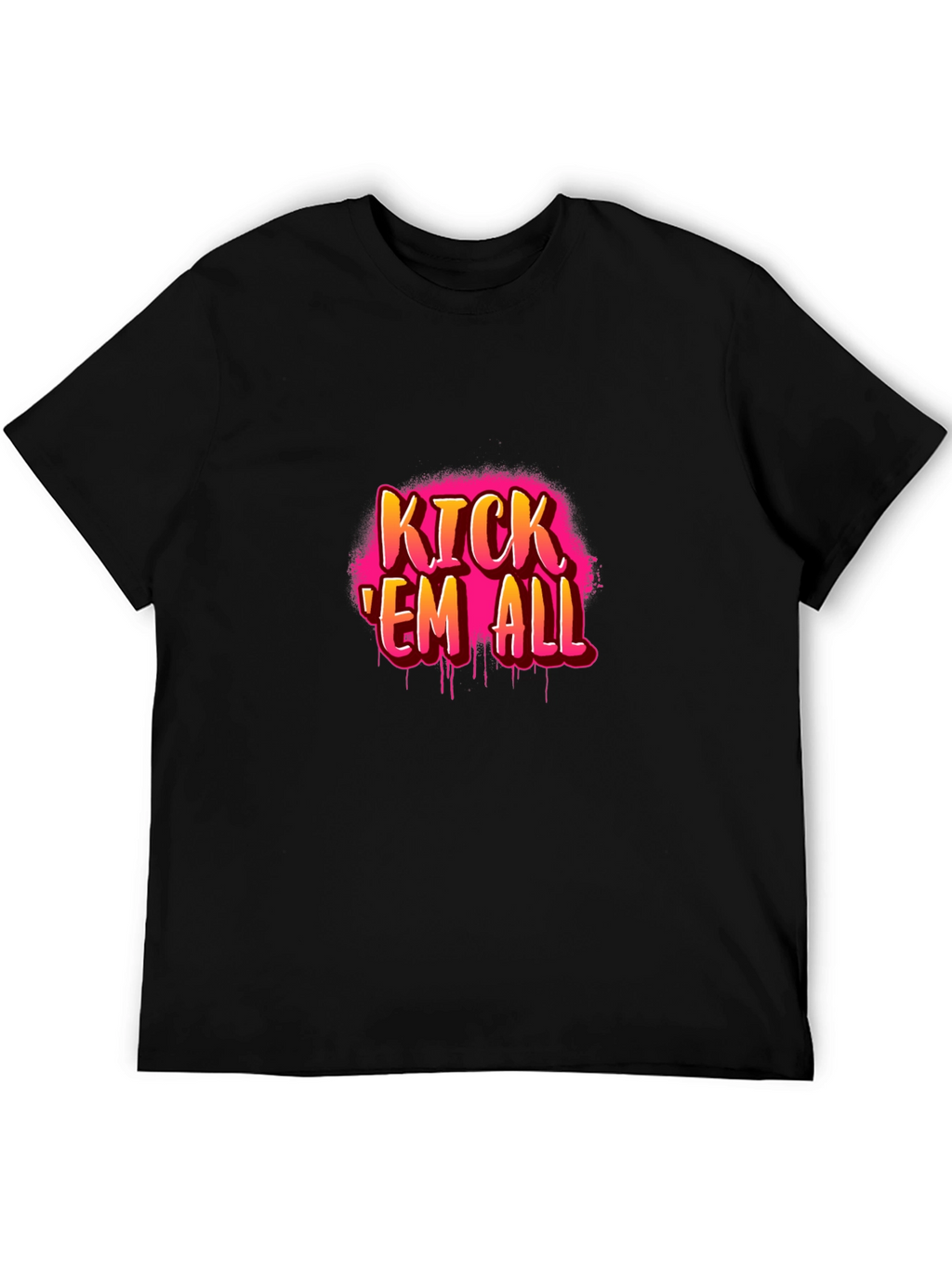 Kick Em All Graphic Tee - Edgy Streetwear