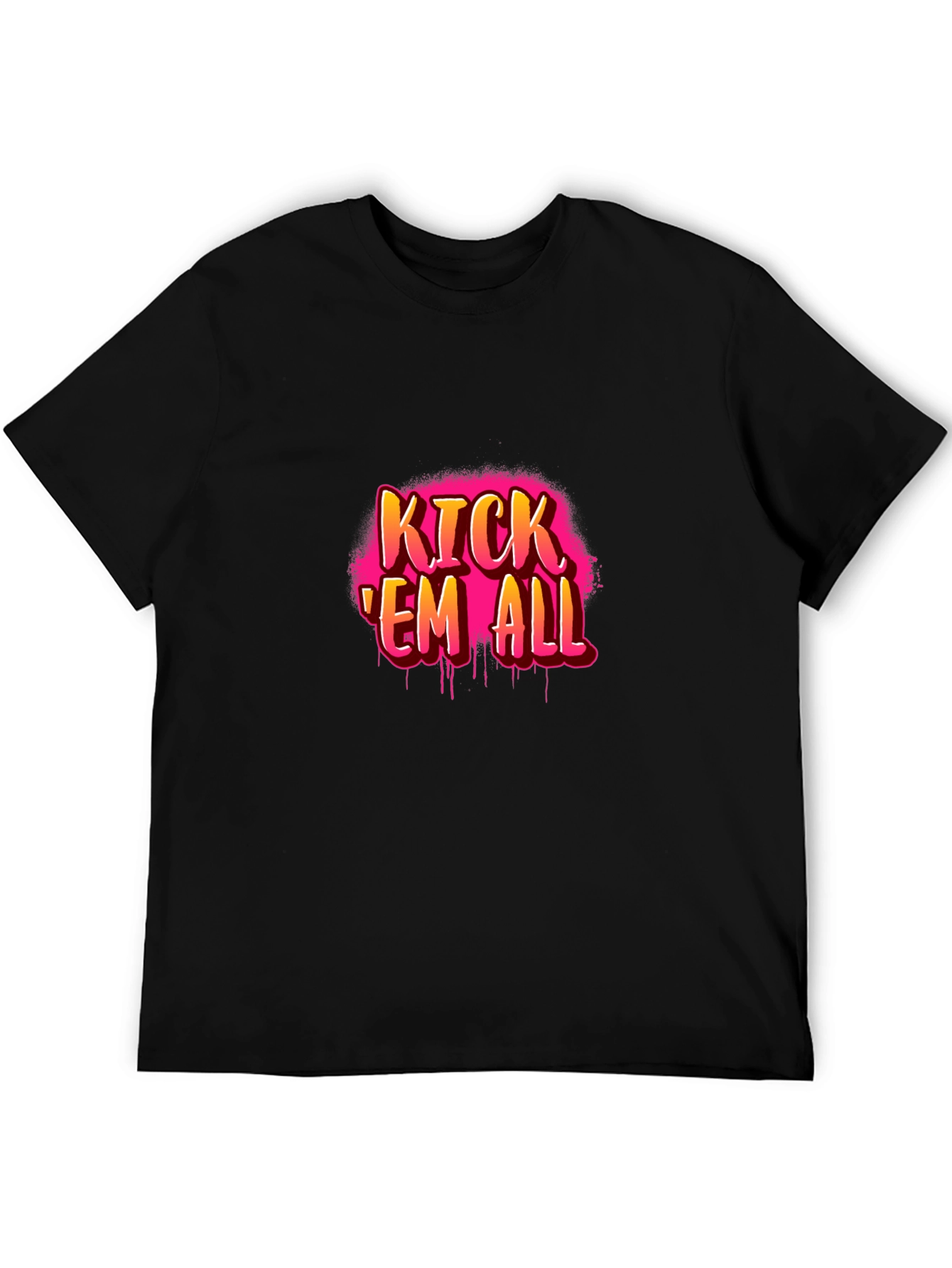 Kick Em All Graphic Tee - Edgy Streetwear