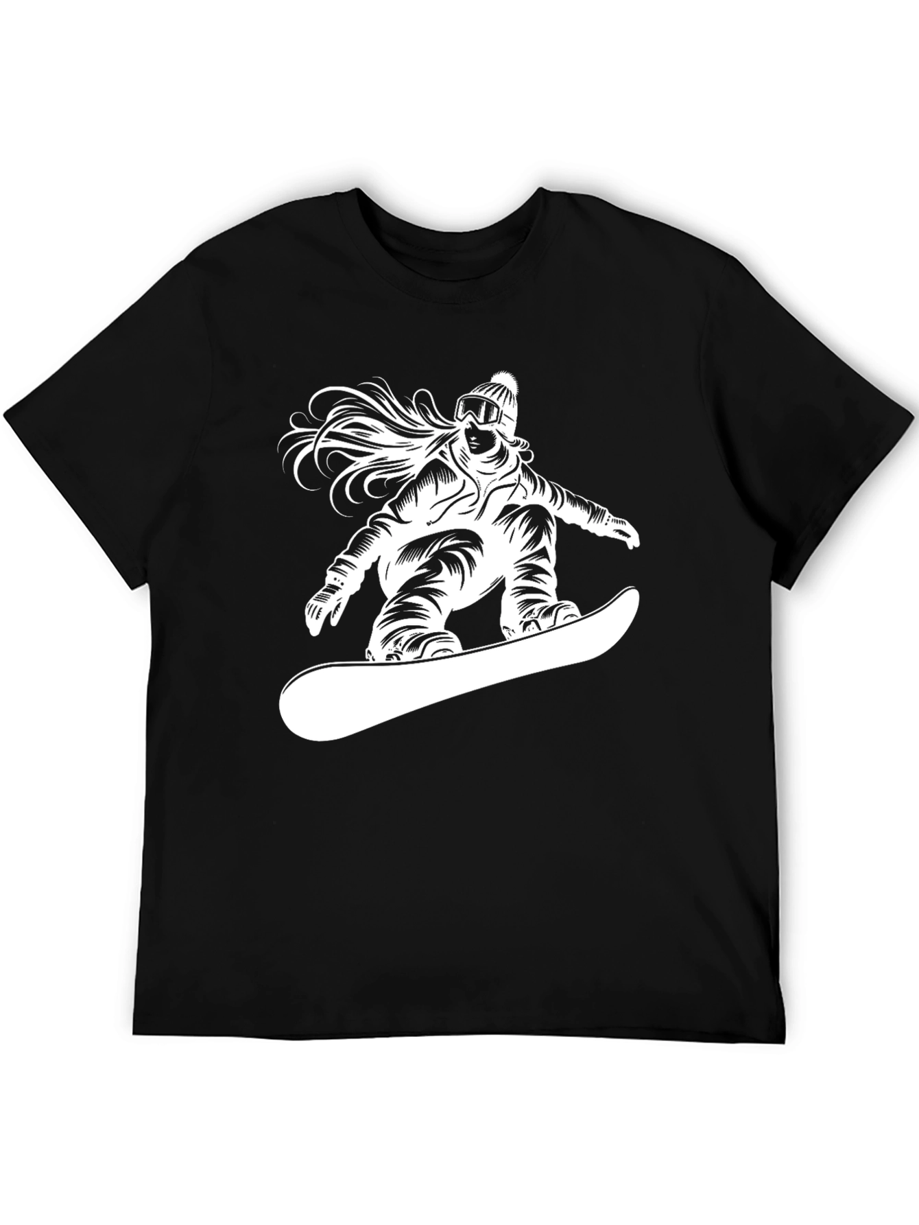 Snowboarder T-Shirt - Black Graphic Tee