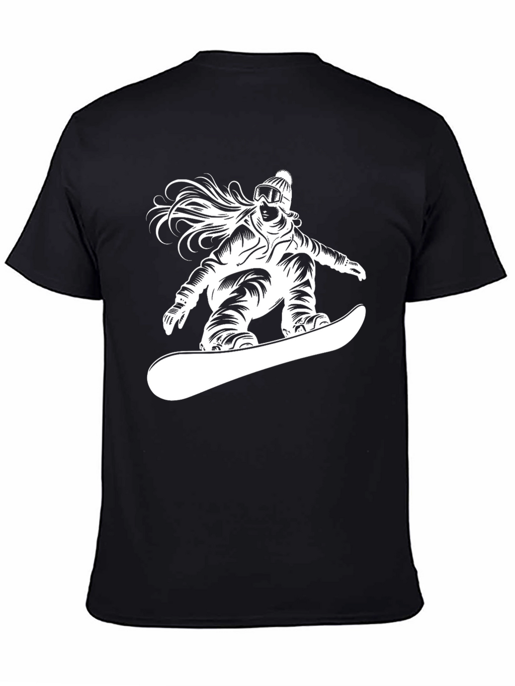 Snowboarder T-Shirt - Black Graphic Tee