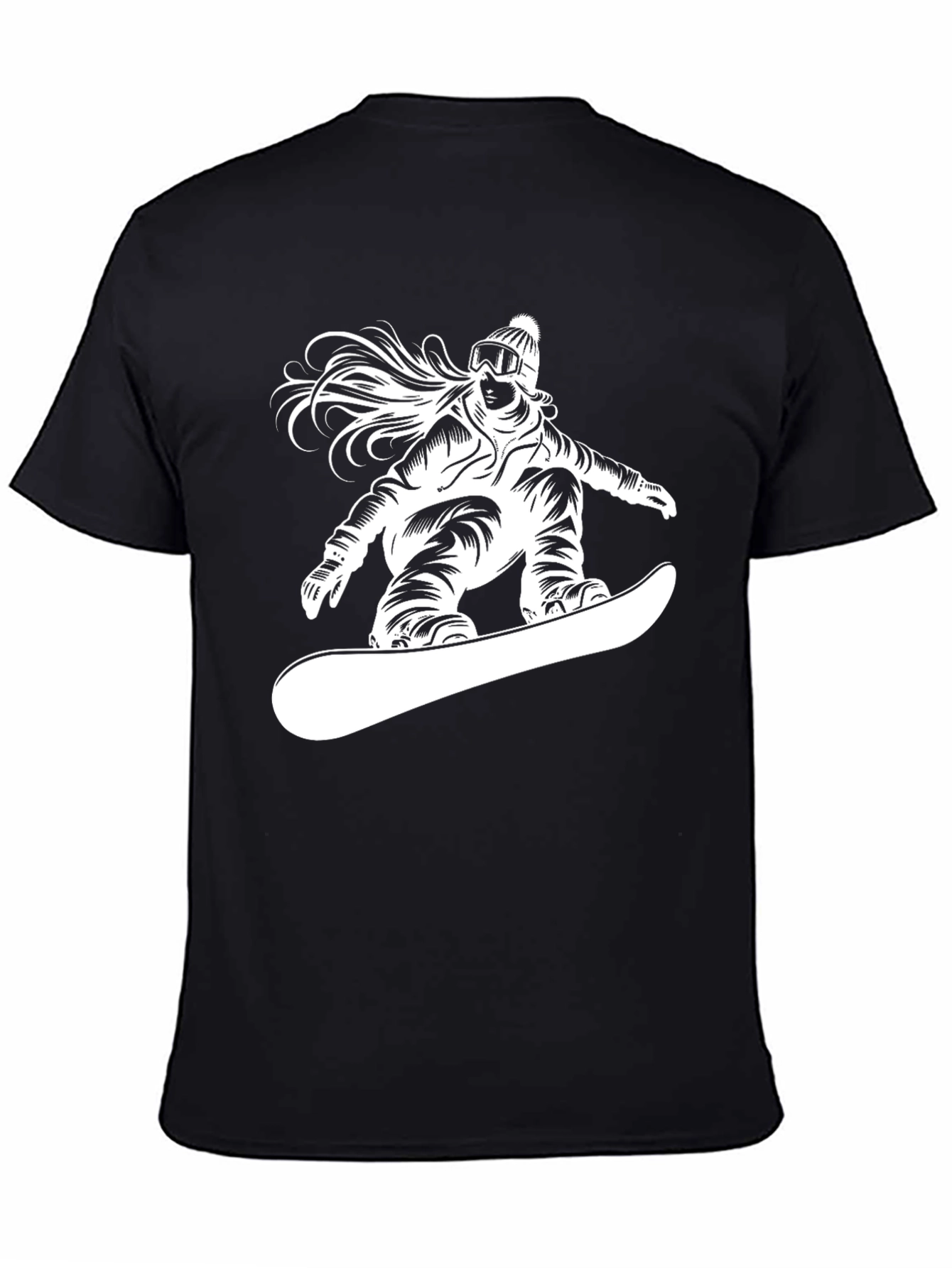 Snowboarder T-Shirt - Black Graphic Tee