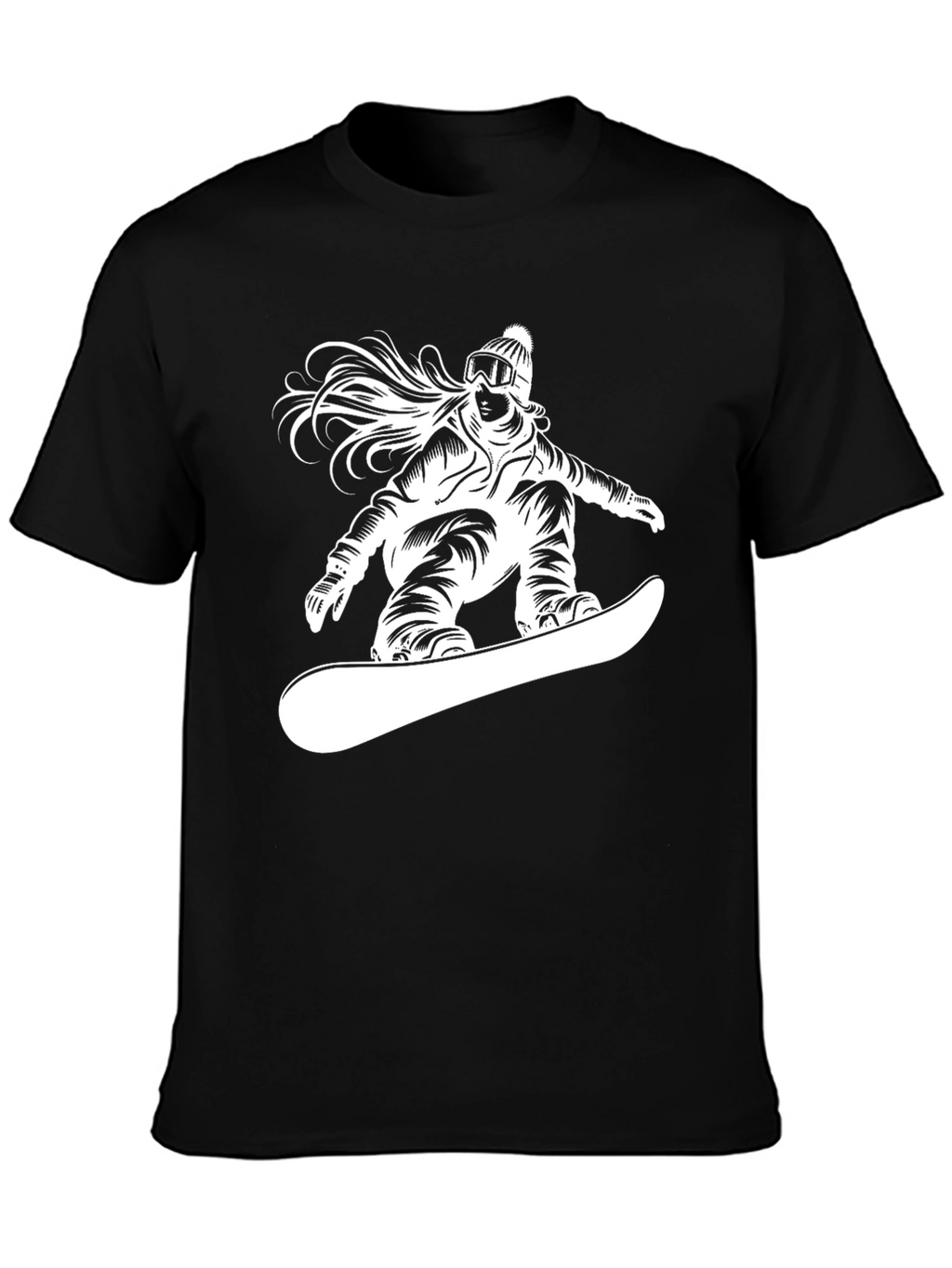 Snowboarder T-Shirt - Black Graphic Tee