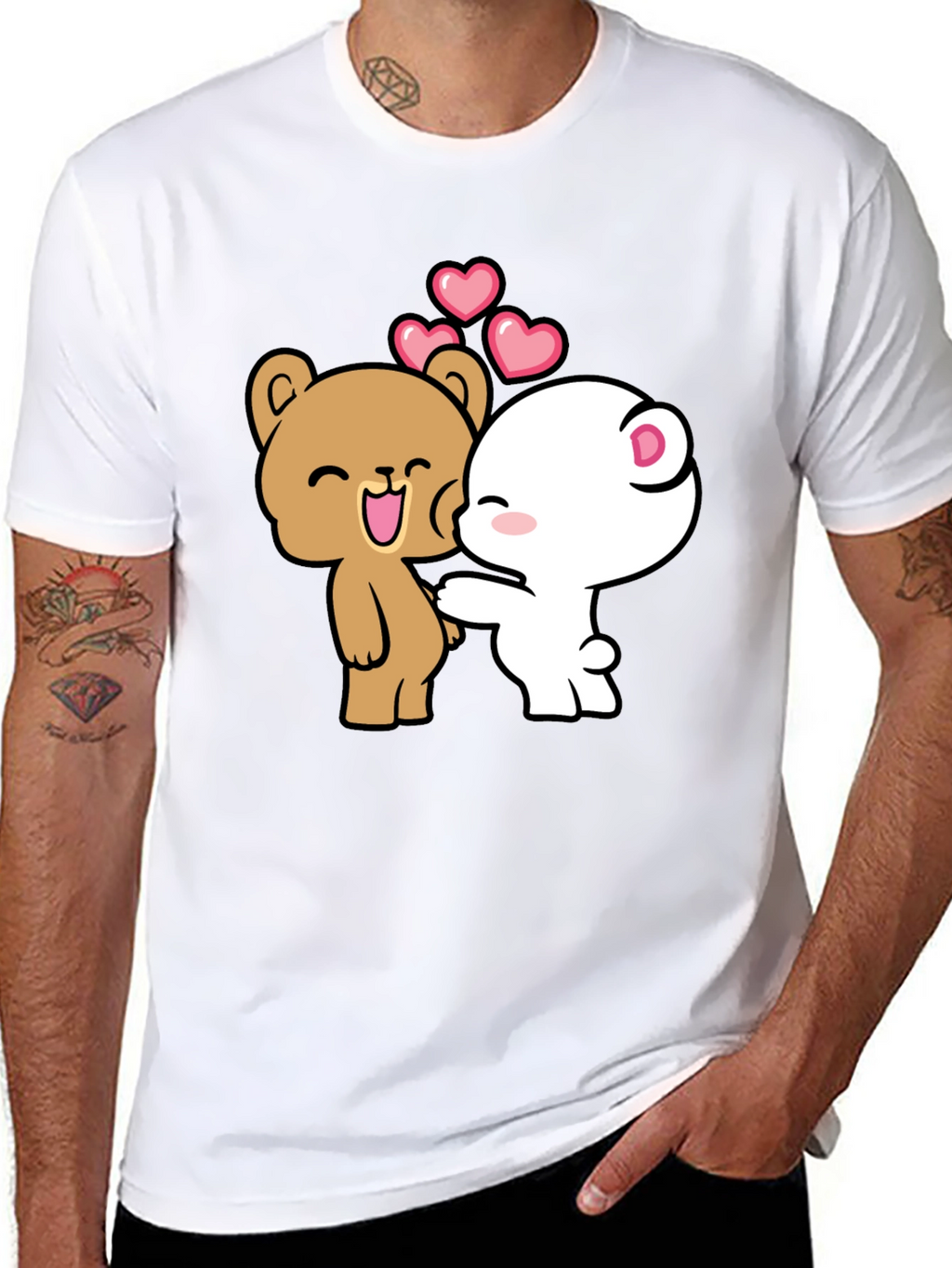 Cute Cartoon Bear Couple T-Shirt