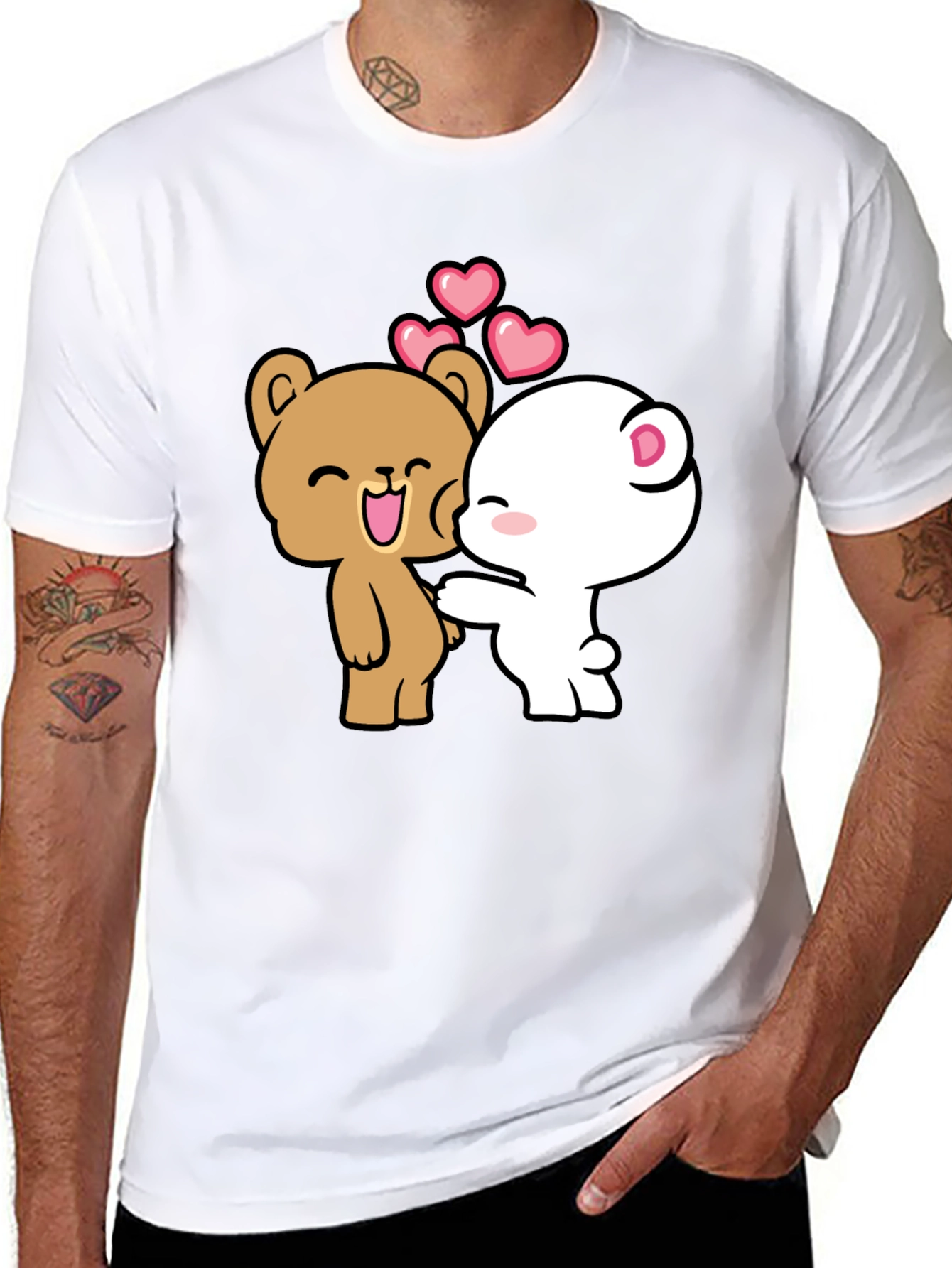 Cute Cartoon Bear Couple T-Shirt