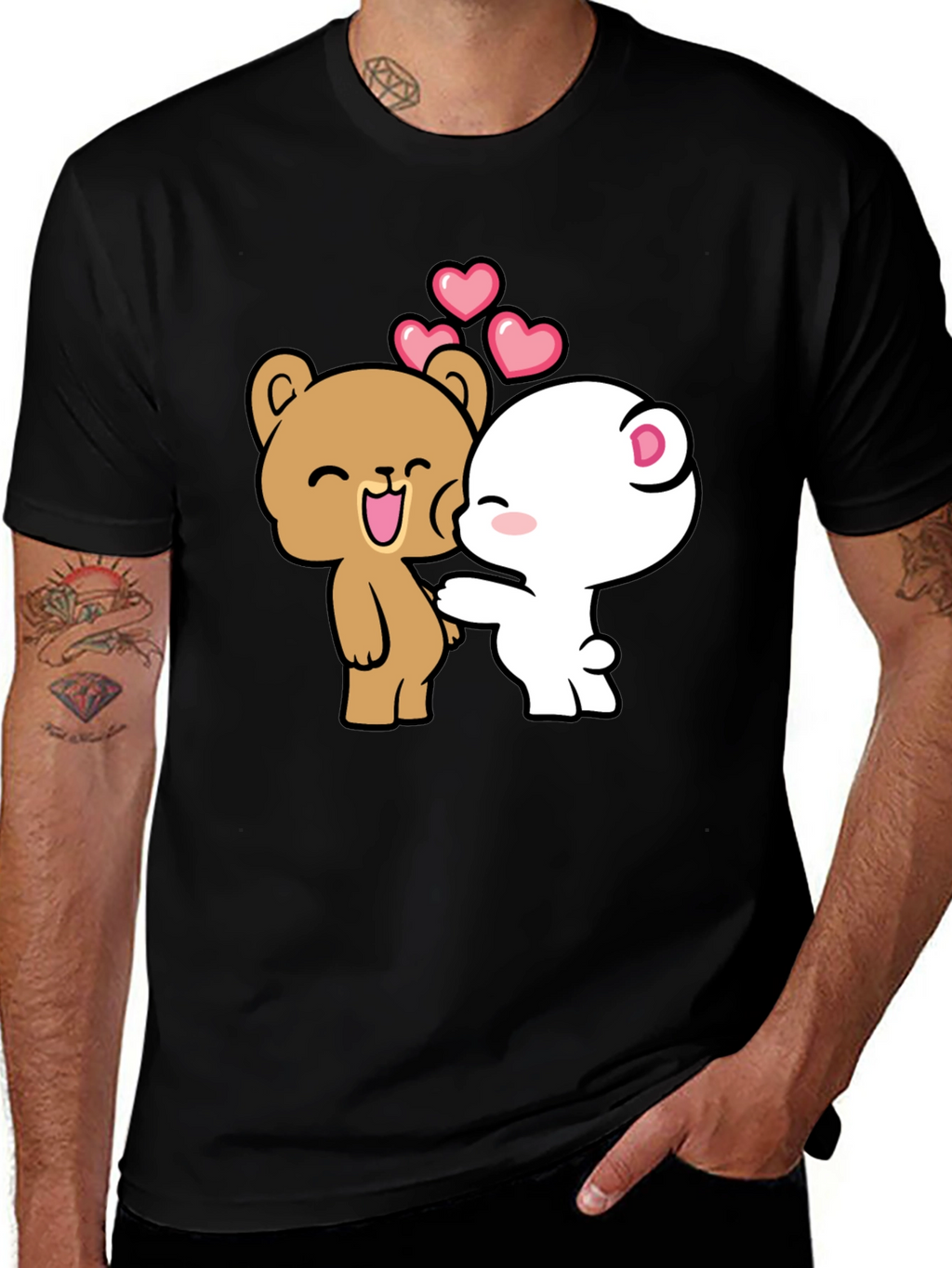 Cute Cartoon Bear Couple T-Shirt