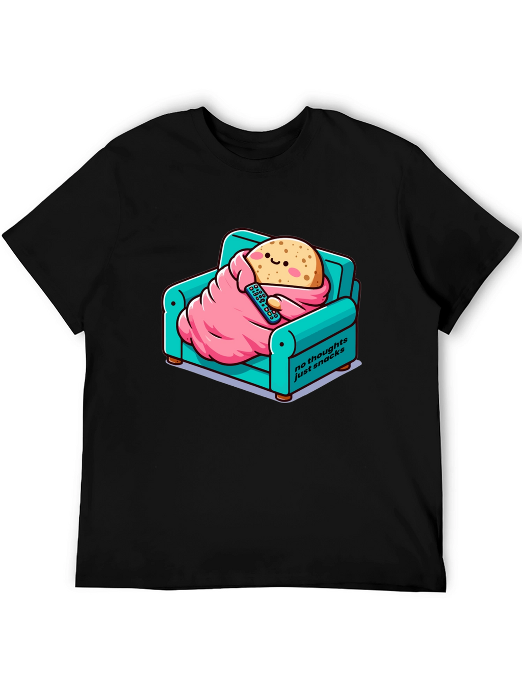 Snack Time T-Shirt: Cartoon Potato on Couch