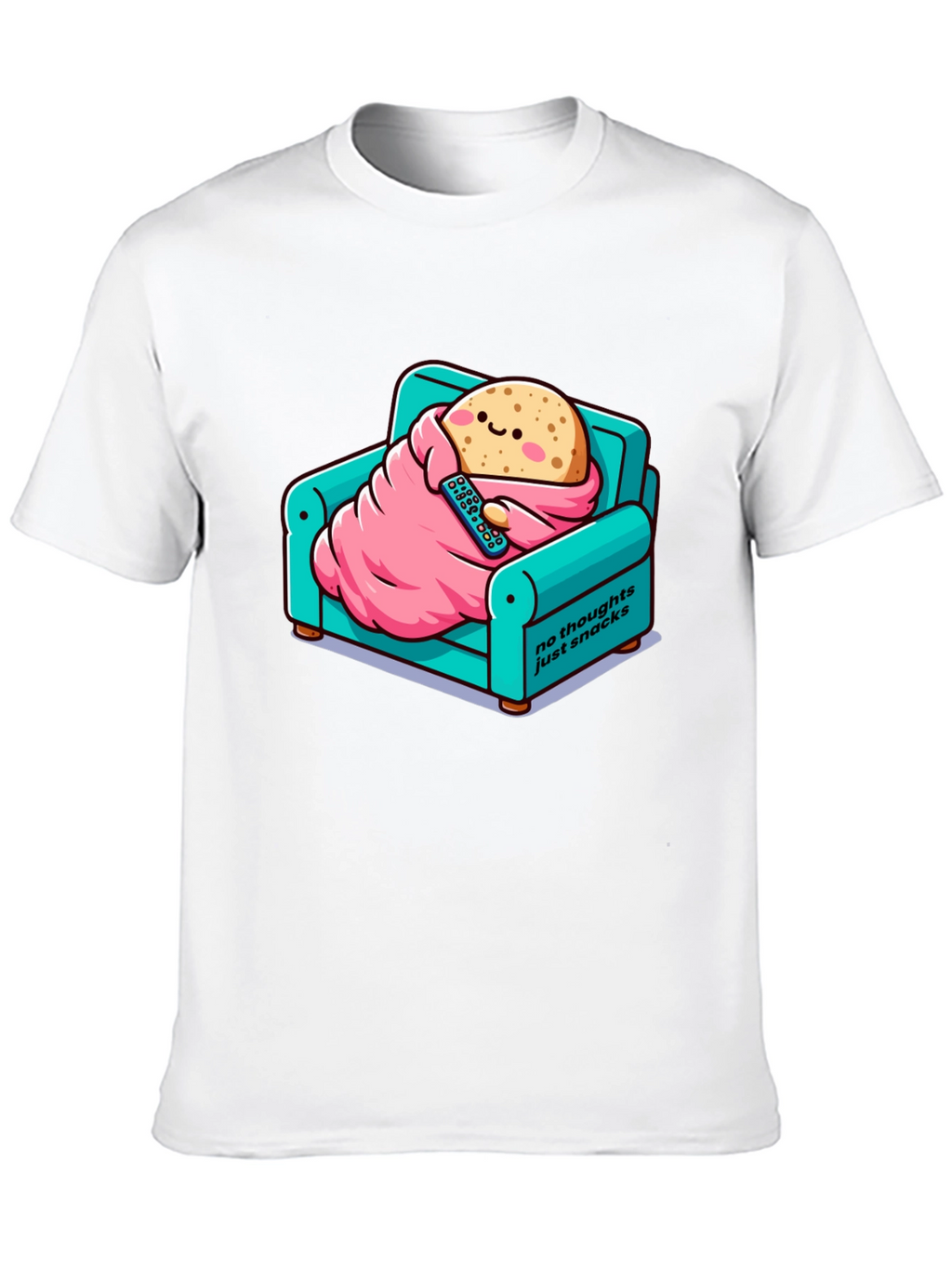 Snack Time T-Shirt: Cartoon Potato on Couch