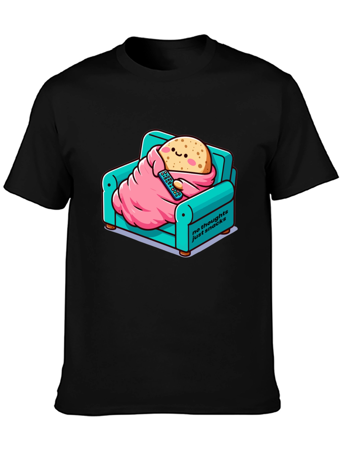 Snack Time T-Shirt: Cartoon Potato on Couch
