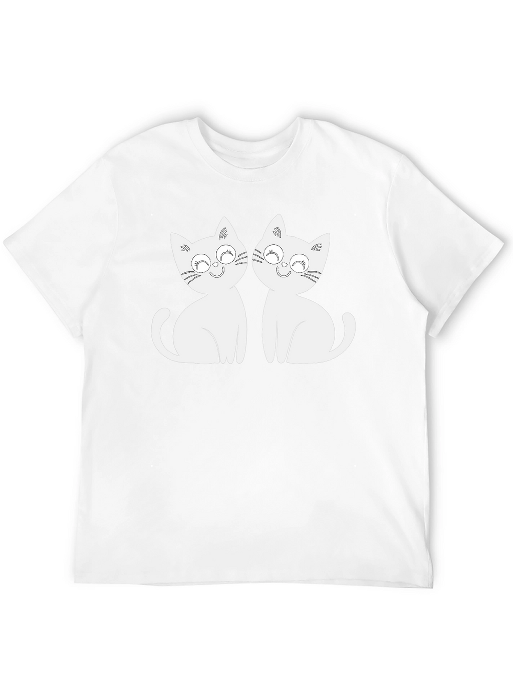 Cute Cats Graphic Tee - Black T-Shirt