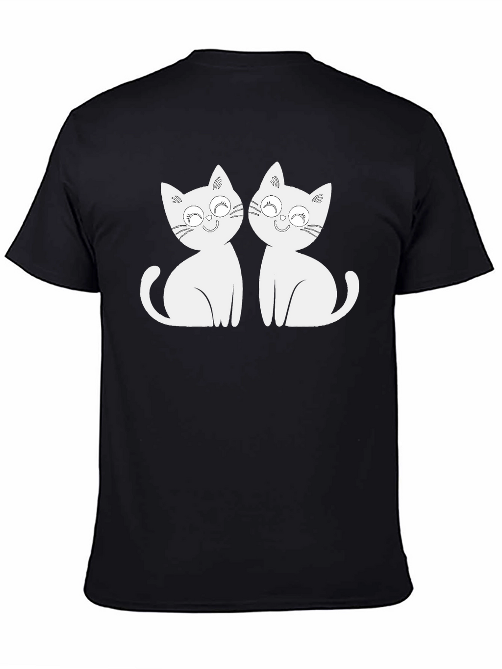 Cute Cats Graphic Tee - Black T-Shirt