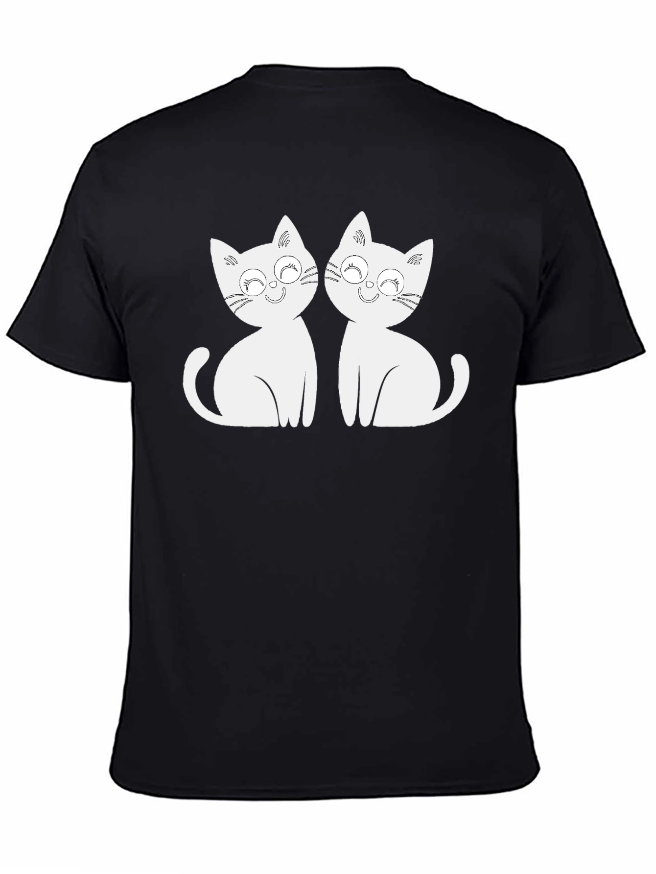 Cute Cats Graphic Tee - Black T-Shirt