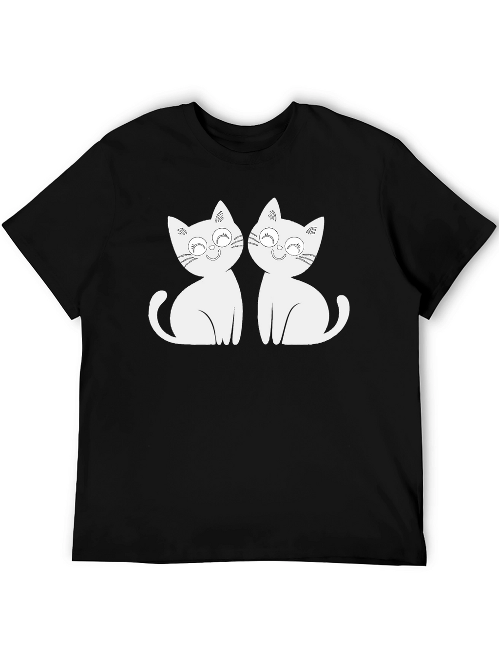Cute Cats Graphic Tee - Black T-Shirt