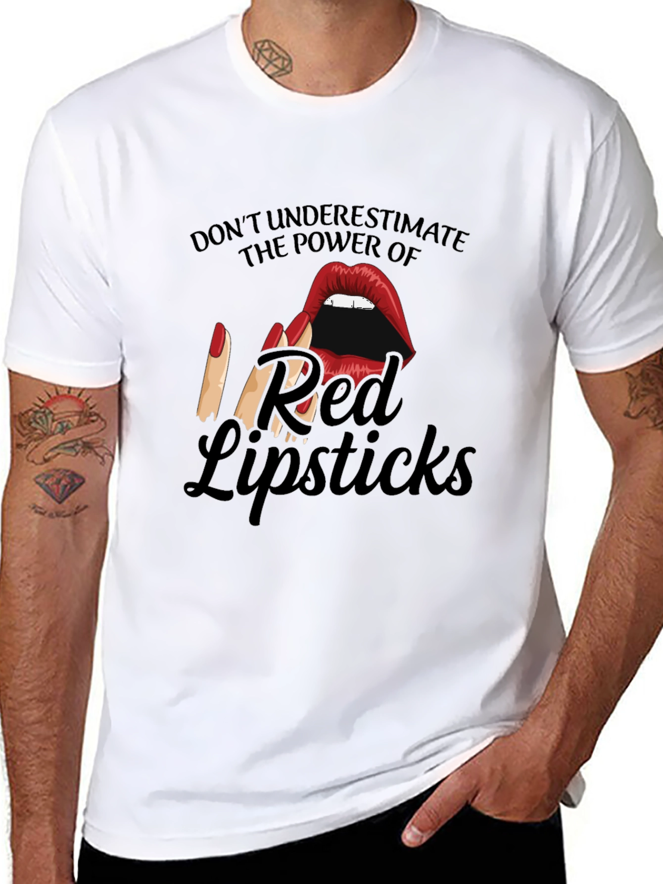 Red Lipstick Power T-Shirt - Bold Graphic Tee