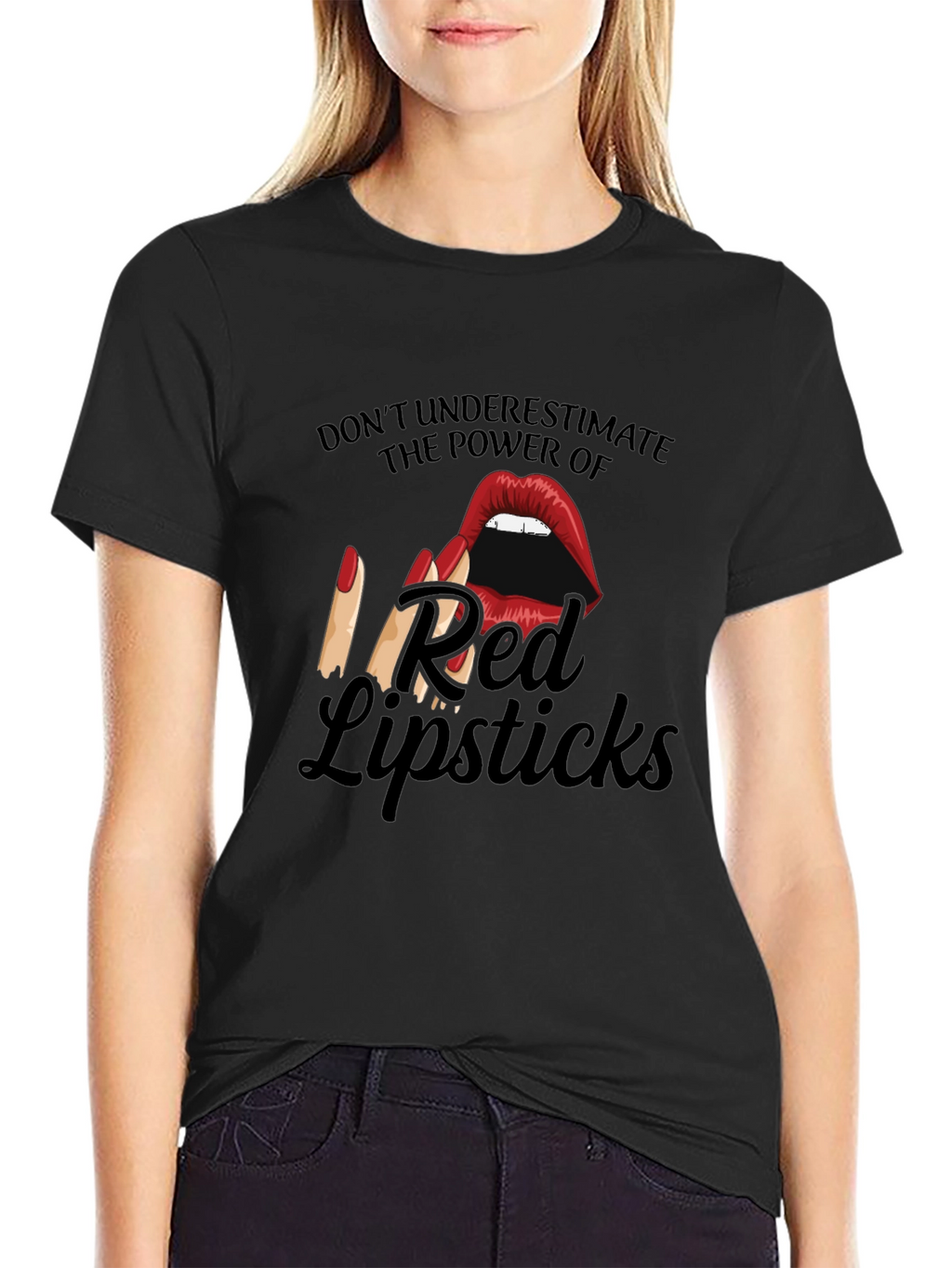 Red Lipstick Power T-Shirt - Bold Graphic Tee