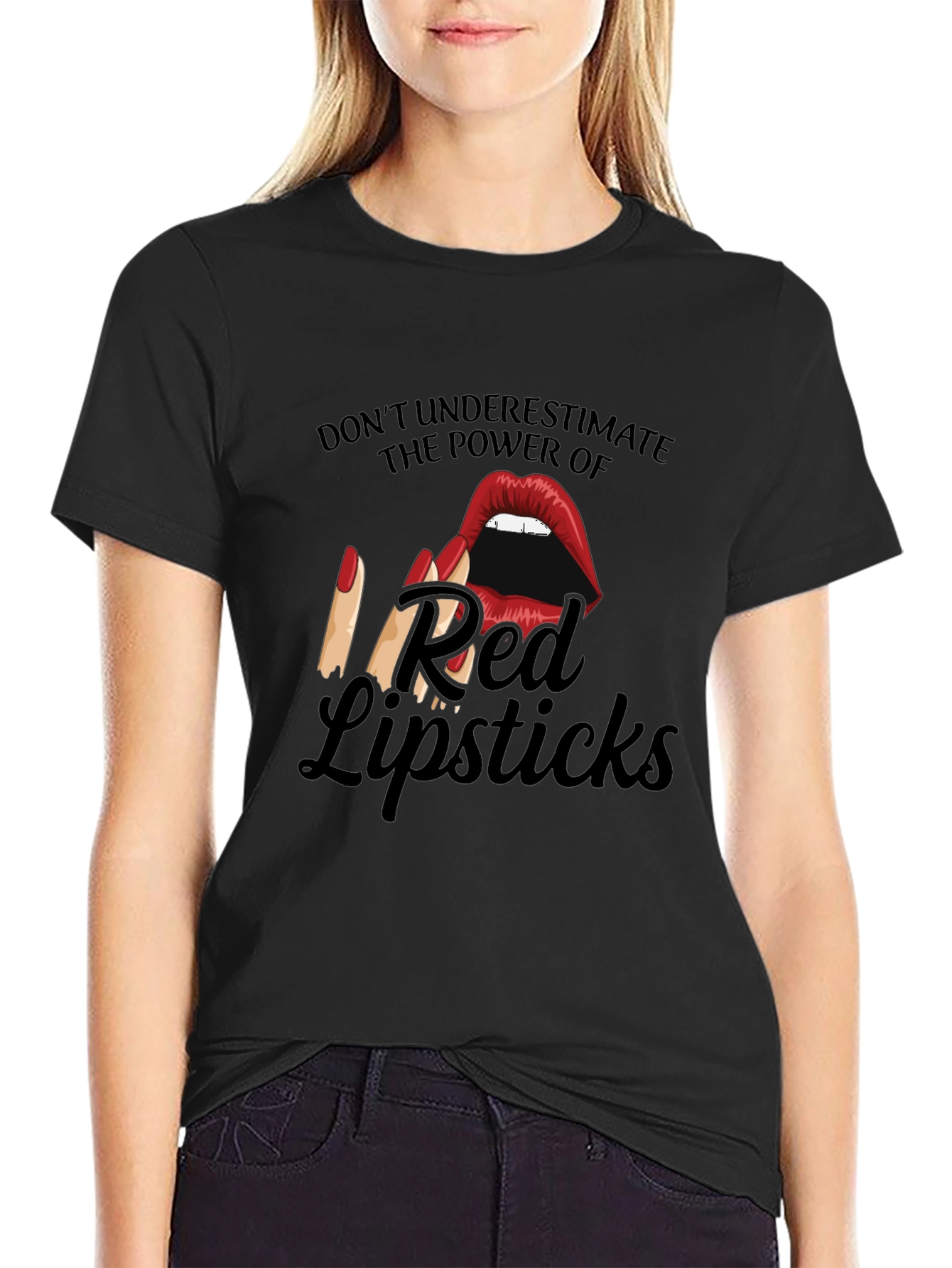 Red Lipstick Power T-Shirt - Bold Graphic Tee
