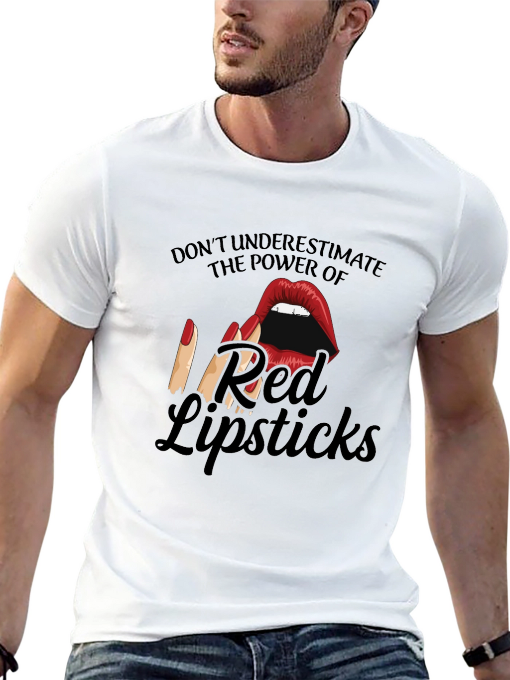 Red Lipstick Power T-Shirt - Bold Graphic Tee