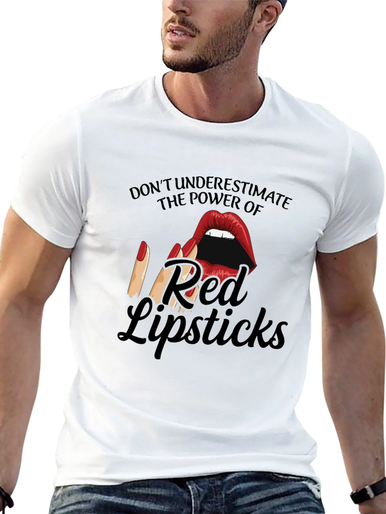 Red Lipstick Power T-Shirt - Bold Graphic Tee