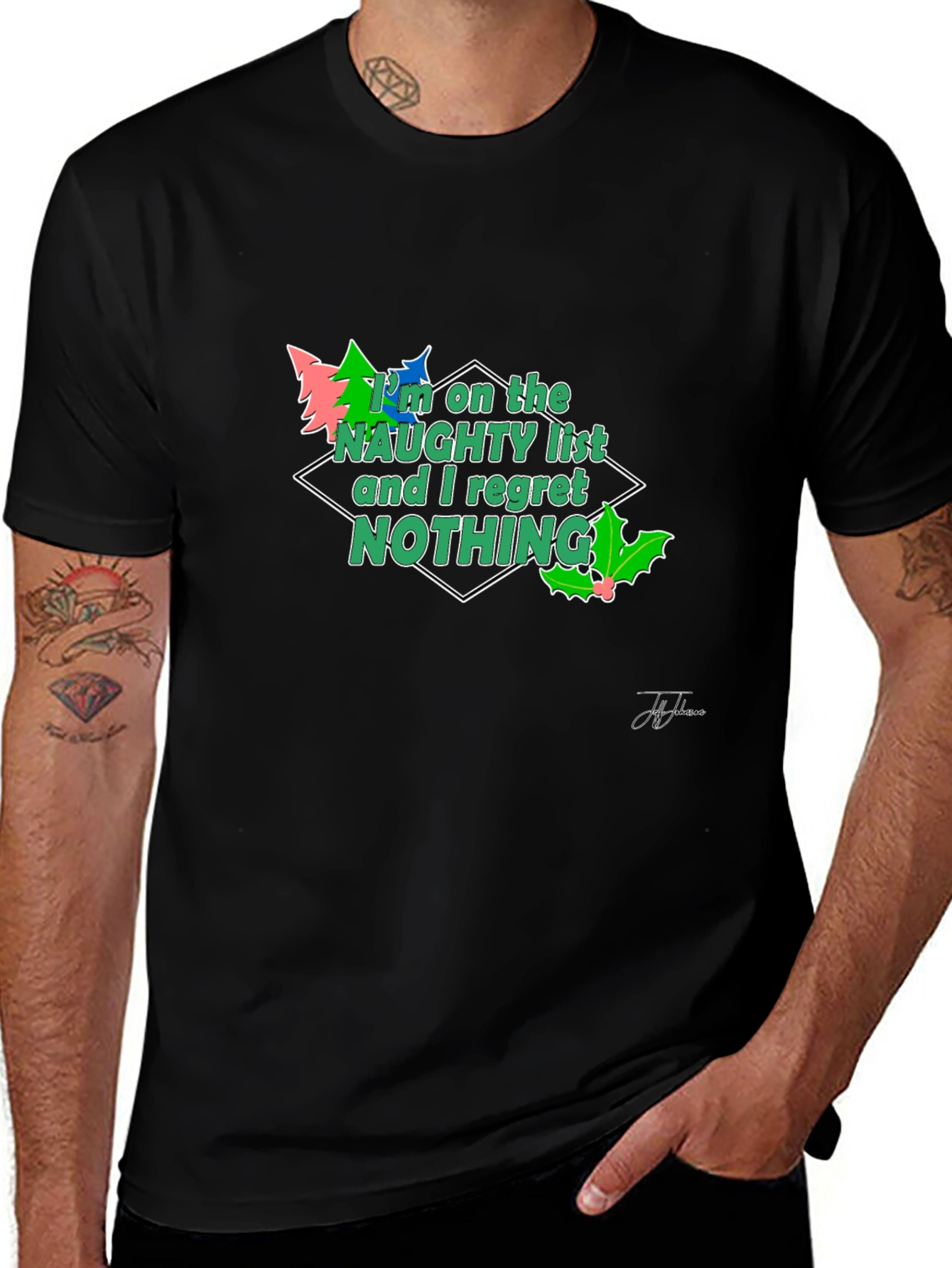Naughty List Christmas Tee