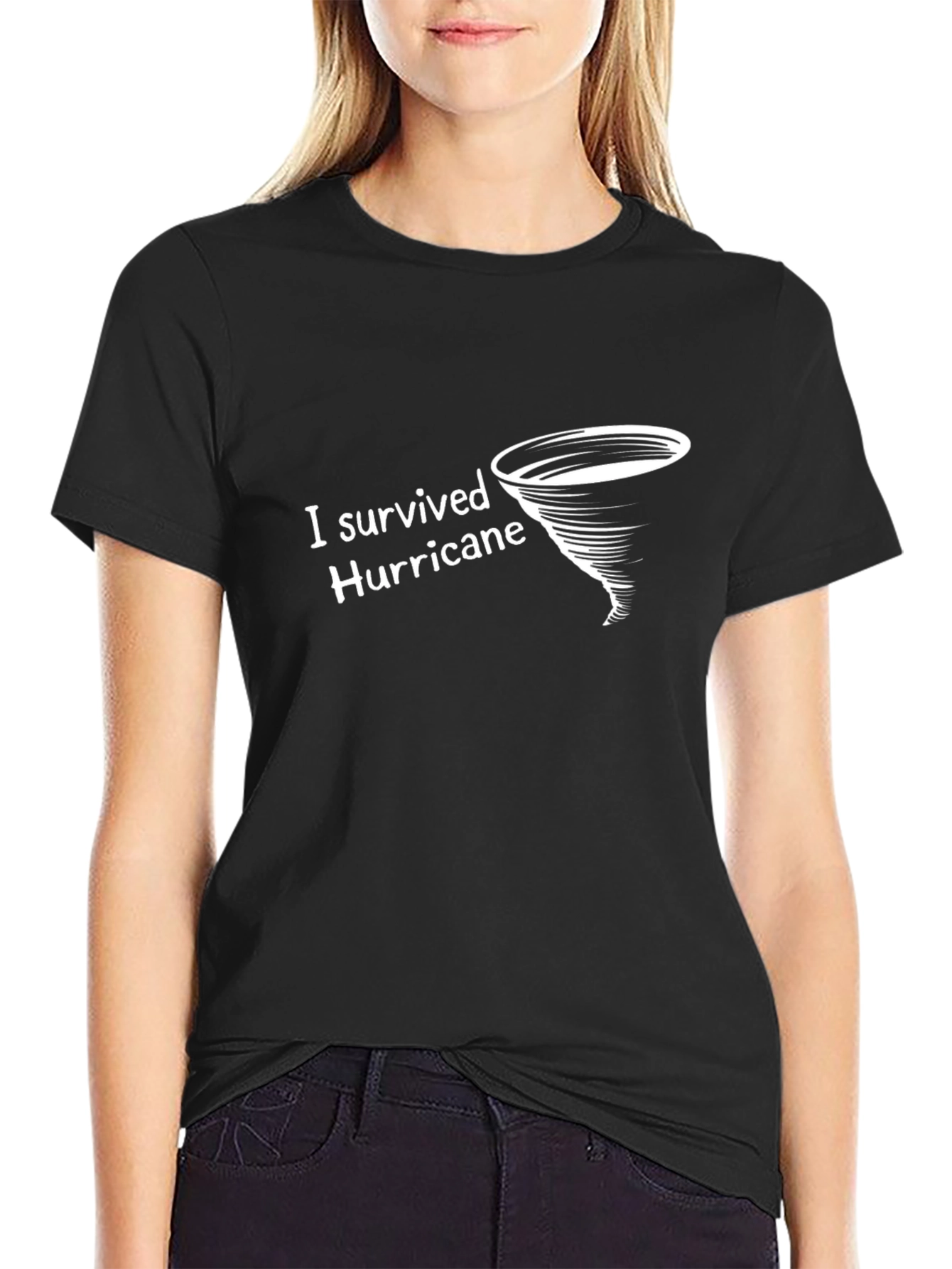 I Survived Hurricane Black T-Shirt