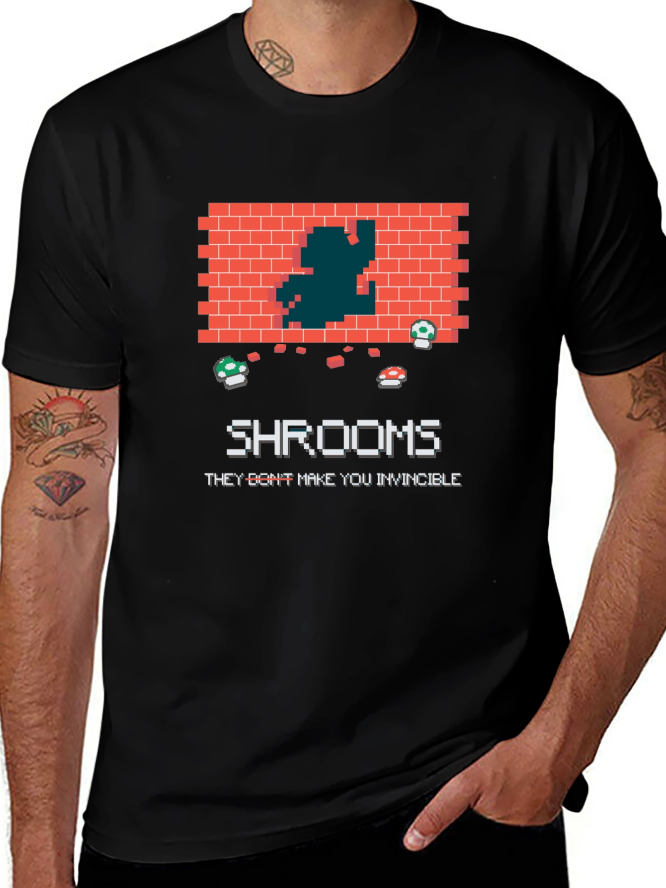 Retro Game Shrooms T-Shirt