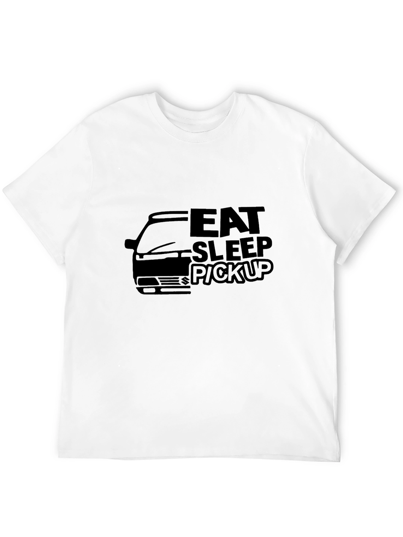 Eat Sleep Pickup Truck Graphic Tee - Black