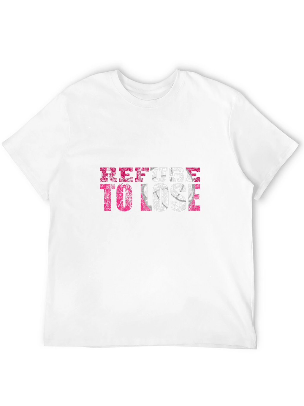 Refuse to Lose Graphic Print Crew Neck T-Shirt