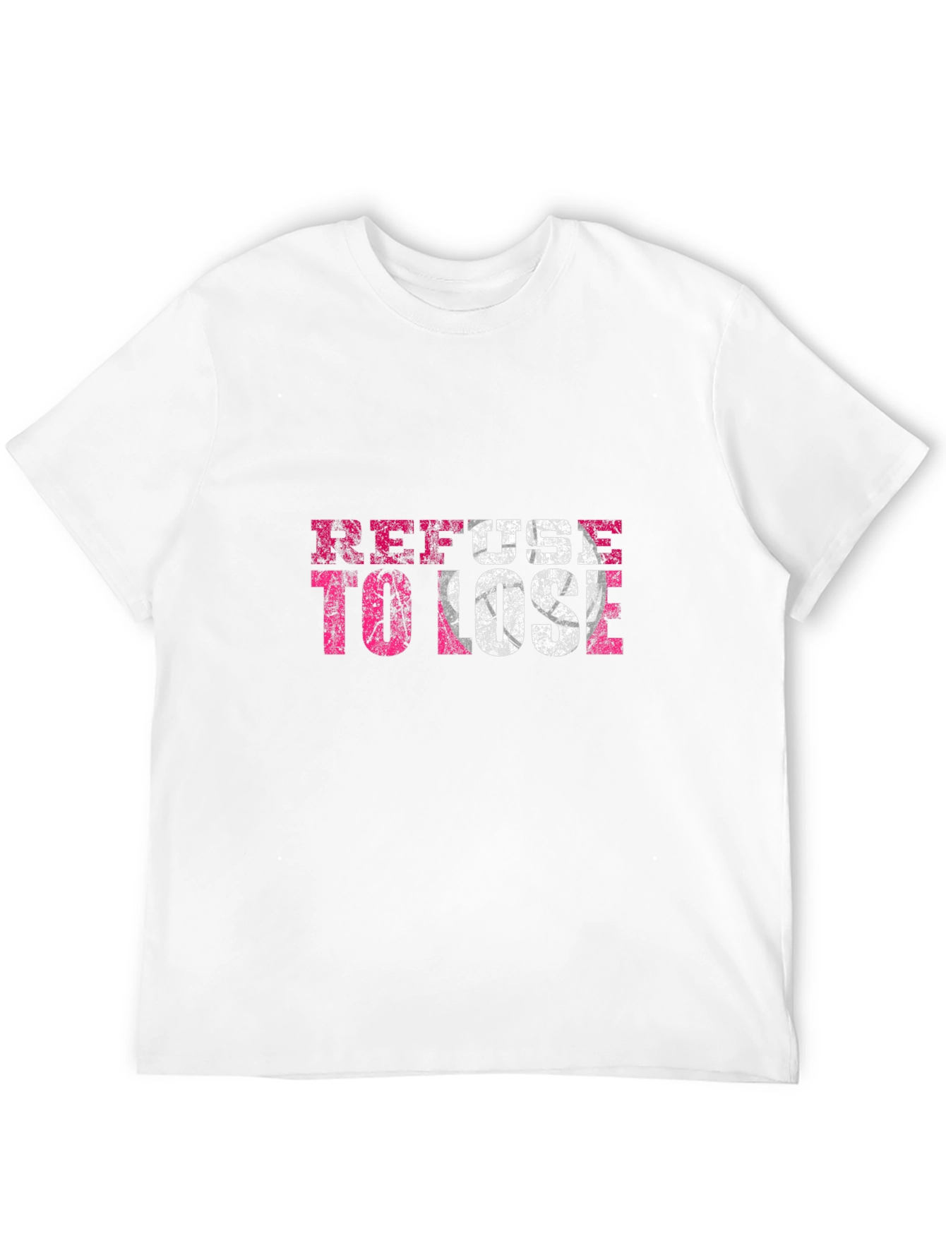 Refuse to Lose Graphic Print Crew Neck T-Shirt