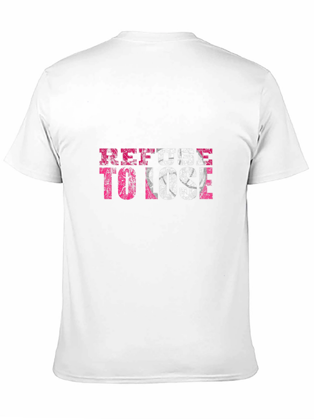Refuse to Lose Graphic Print Crew Neck T-Shirt