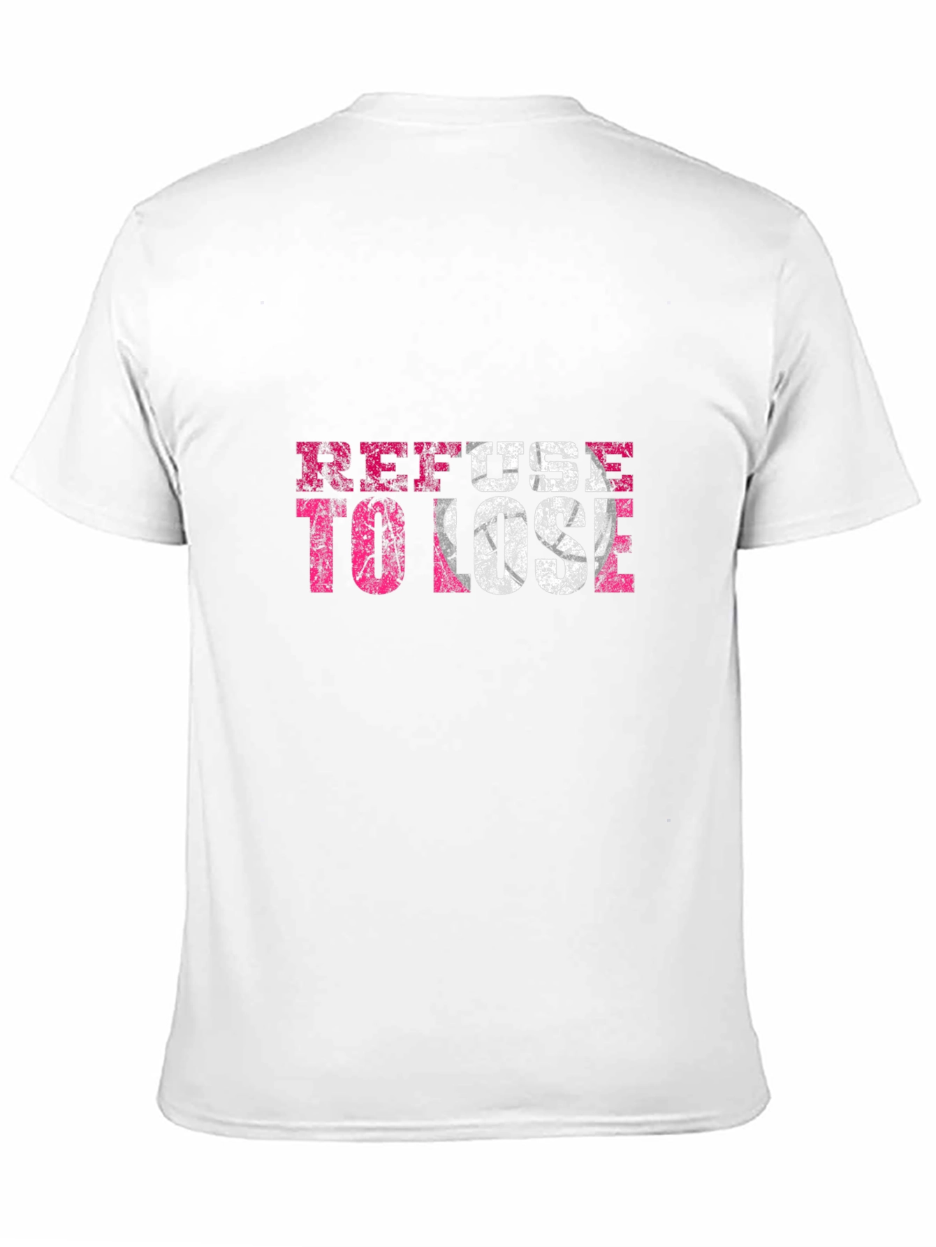 Refuse to Lose Graphic Print Crew Neck T-Shirt