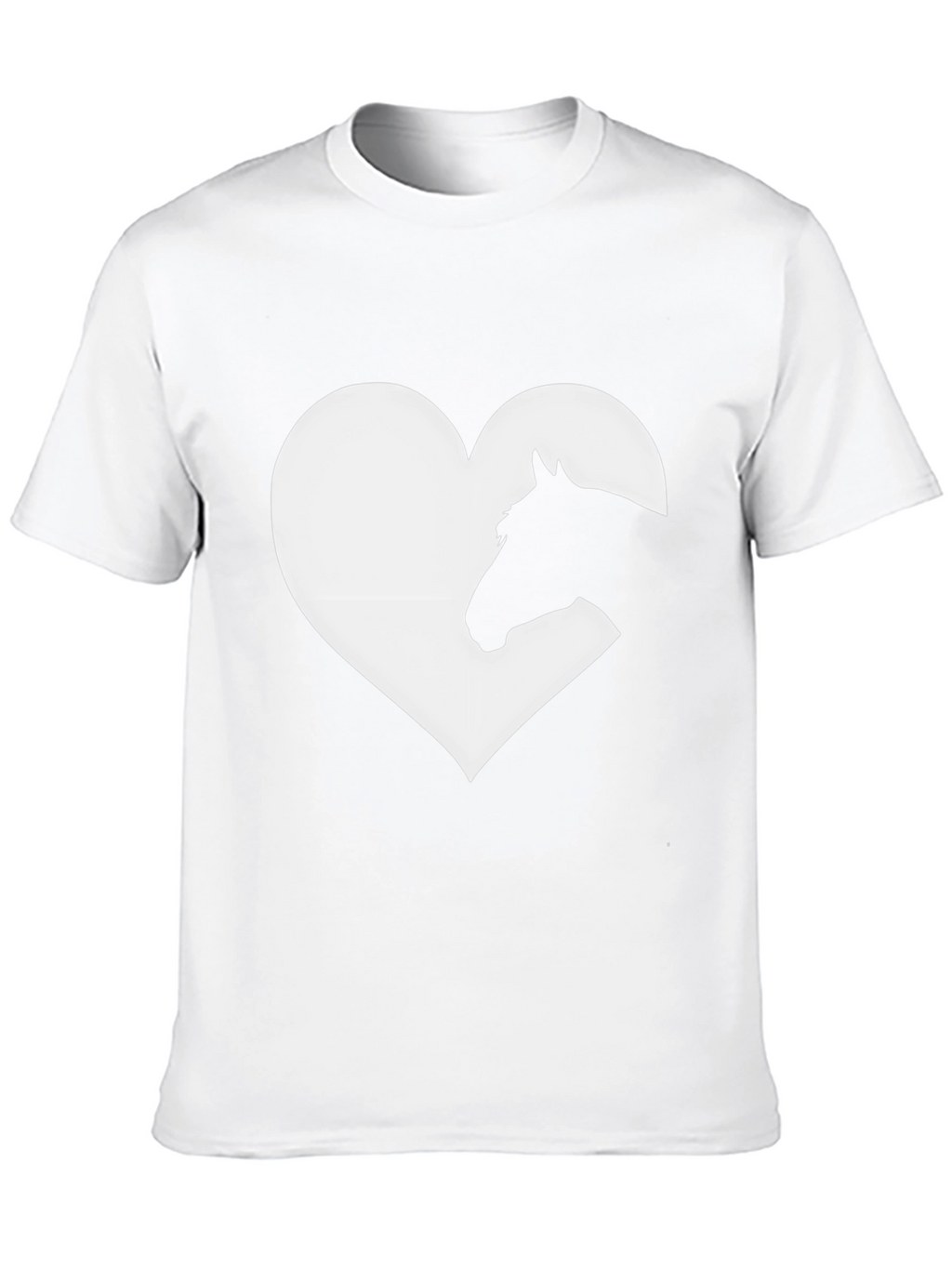 Heart Horse Graphic Tee - Black Unisex T-Shirt