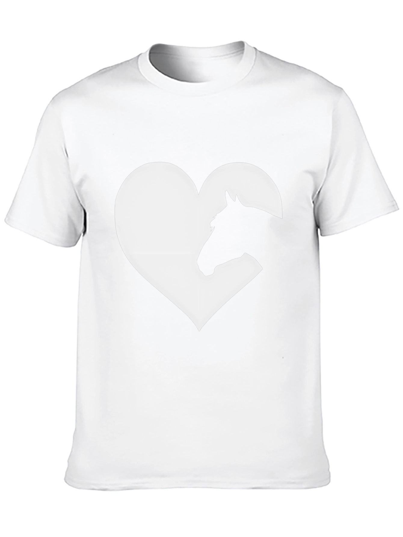 Heart Horse Graphic Tee - Black Unisex T-Shirt