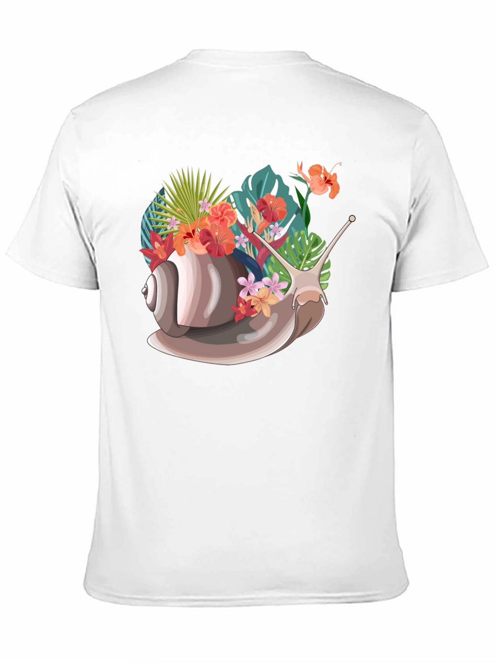 Snail Floral Graphic Tee - Unique Nature Design