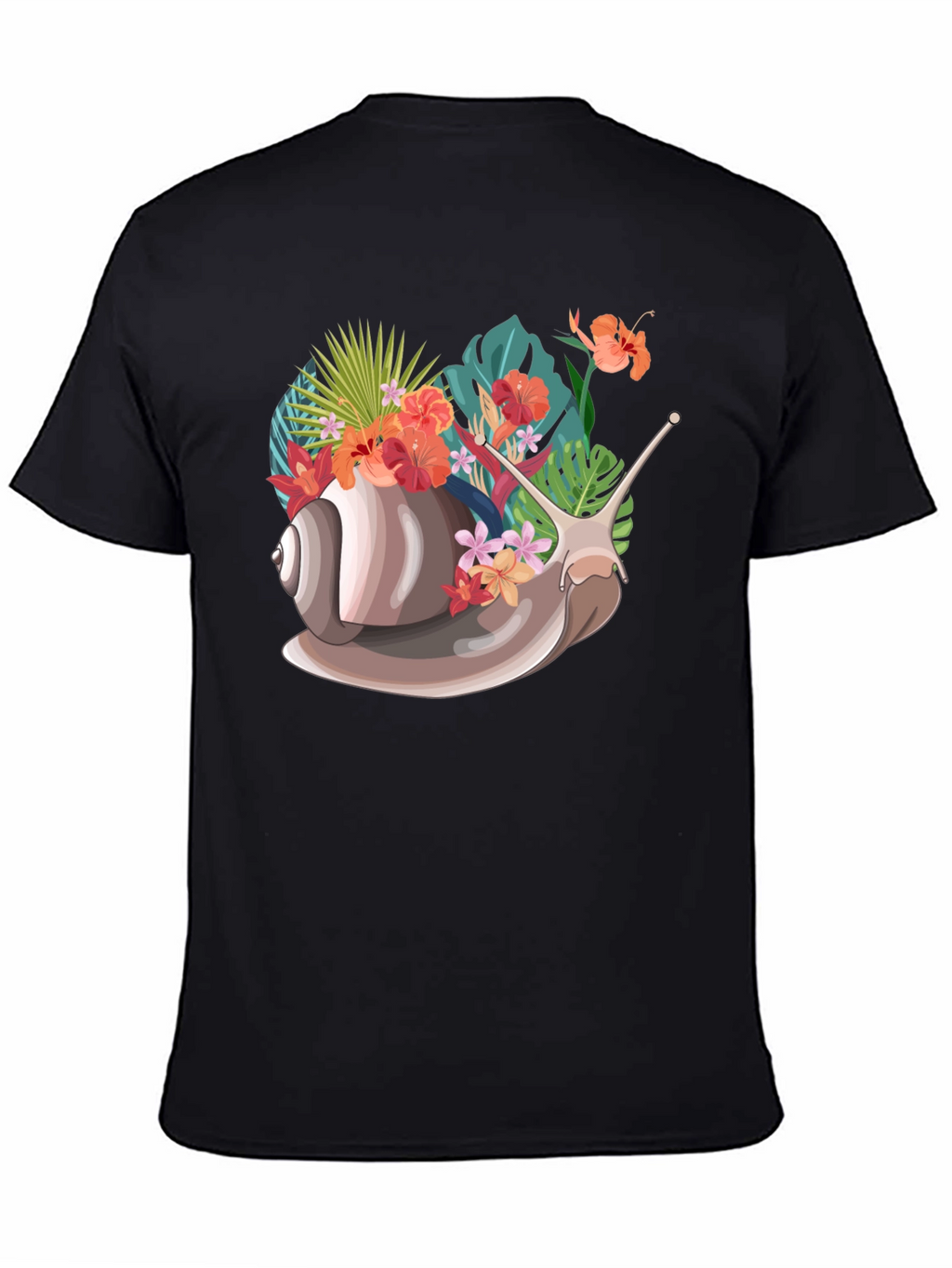 Snail Floral Graphic Tee - Unique Nature Design