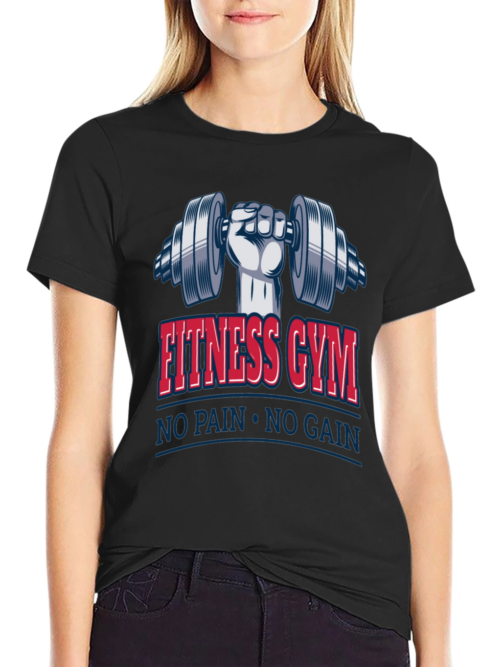 Fitness Gym No Pain No Gain Black T-Shirt