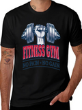 Fitness Gym No Pain No Gain Black T-Shirt