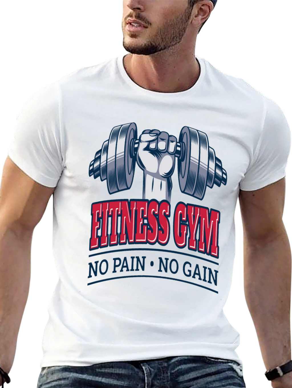 Fitness Gym No Pain No Gain Black T-Shirt