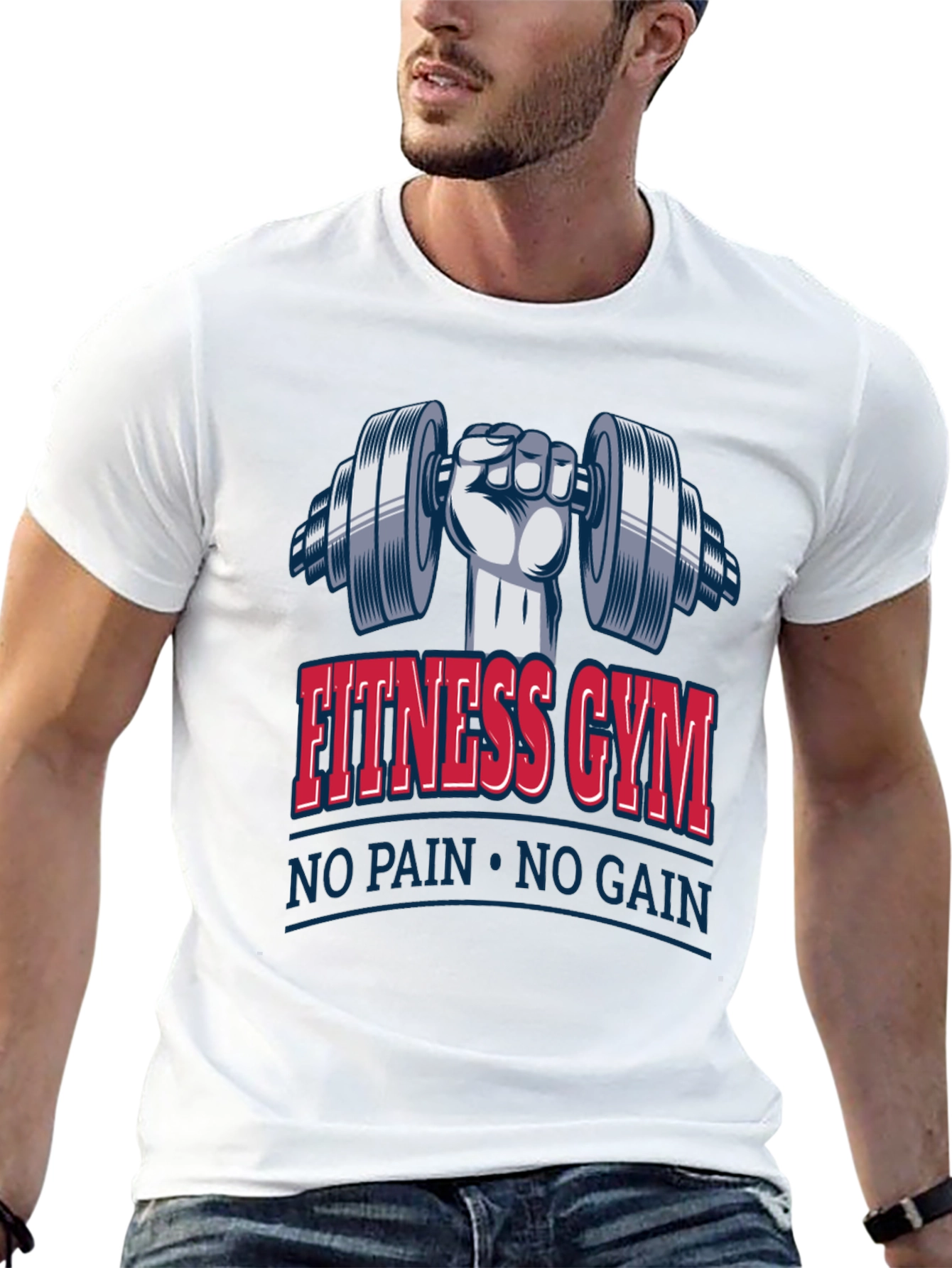 Fitness Gym No Pain No Gain Black T-Shirt
