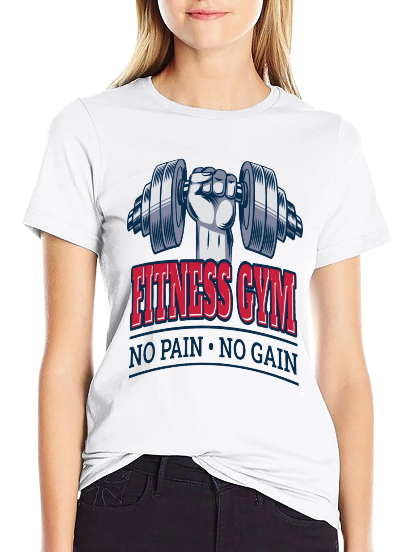 Fitness Gym No Pain No Gain Black T-Shirt