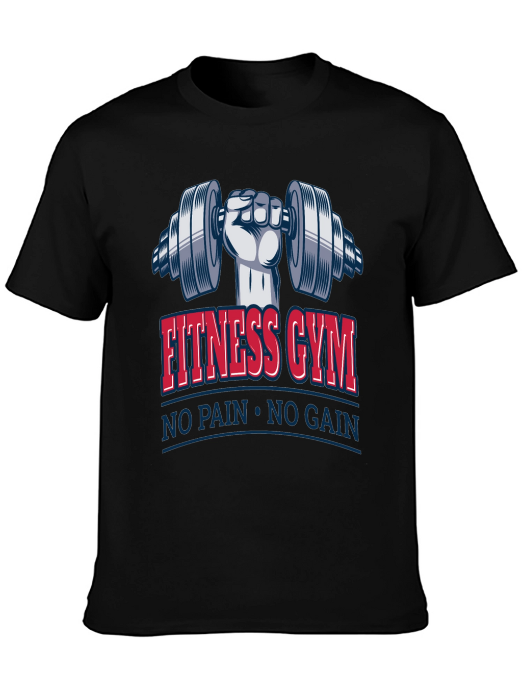 Fitness Gym No Pain No Gain Black T-Shirt