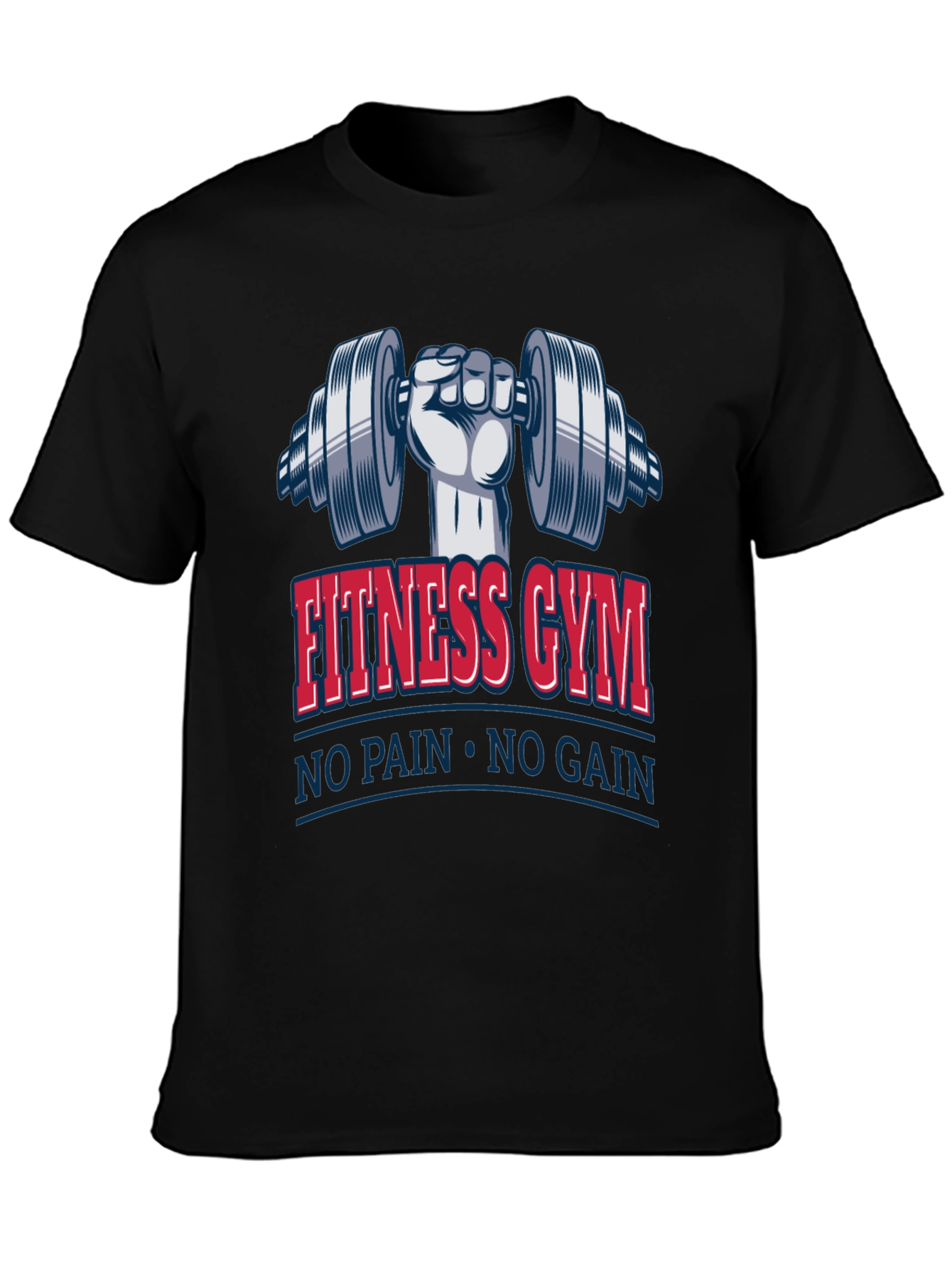 Fitness Gym No Pain No Gain Black T-Shirt