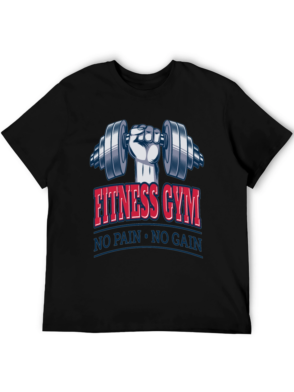 Fitness Gym No Pain No Gain Black T-Shirt