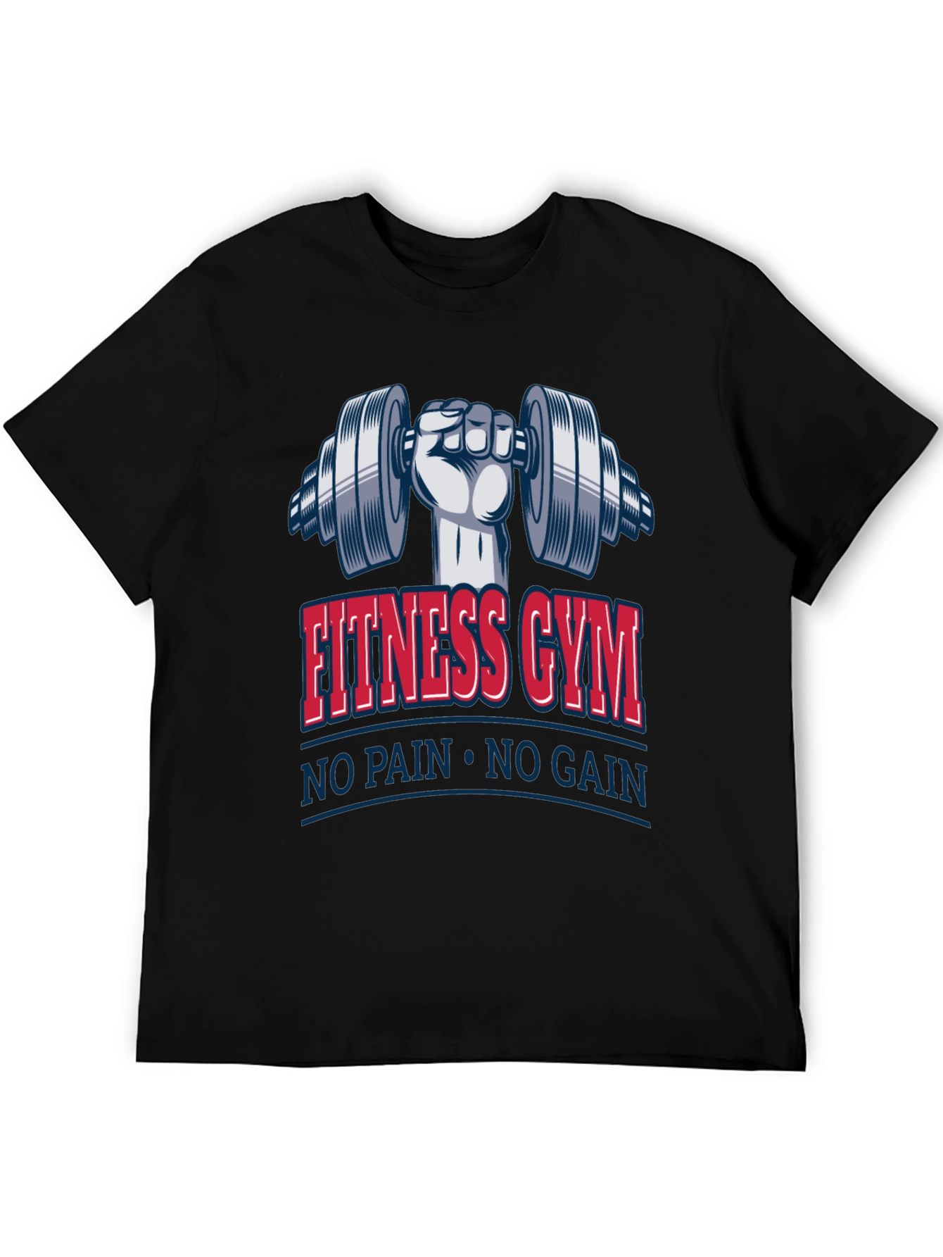 Fitness Gym No Pain No Gain Black T-Shirt