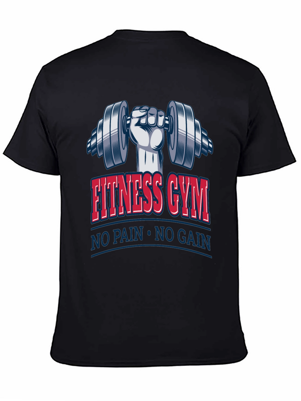 Fitness Gym No Pain No Gain Black T-Shirt