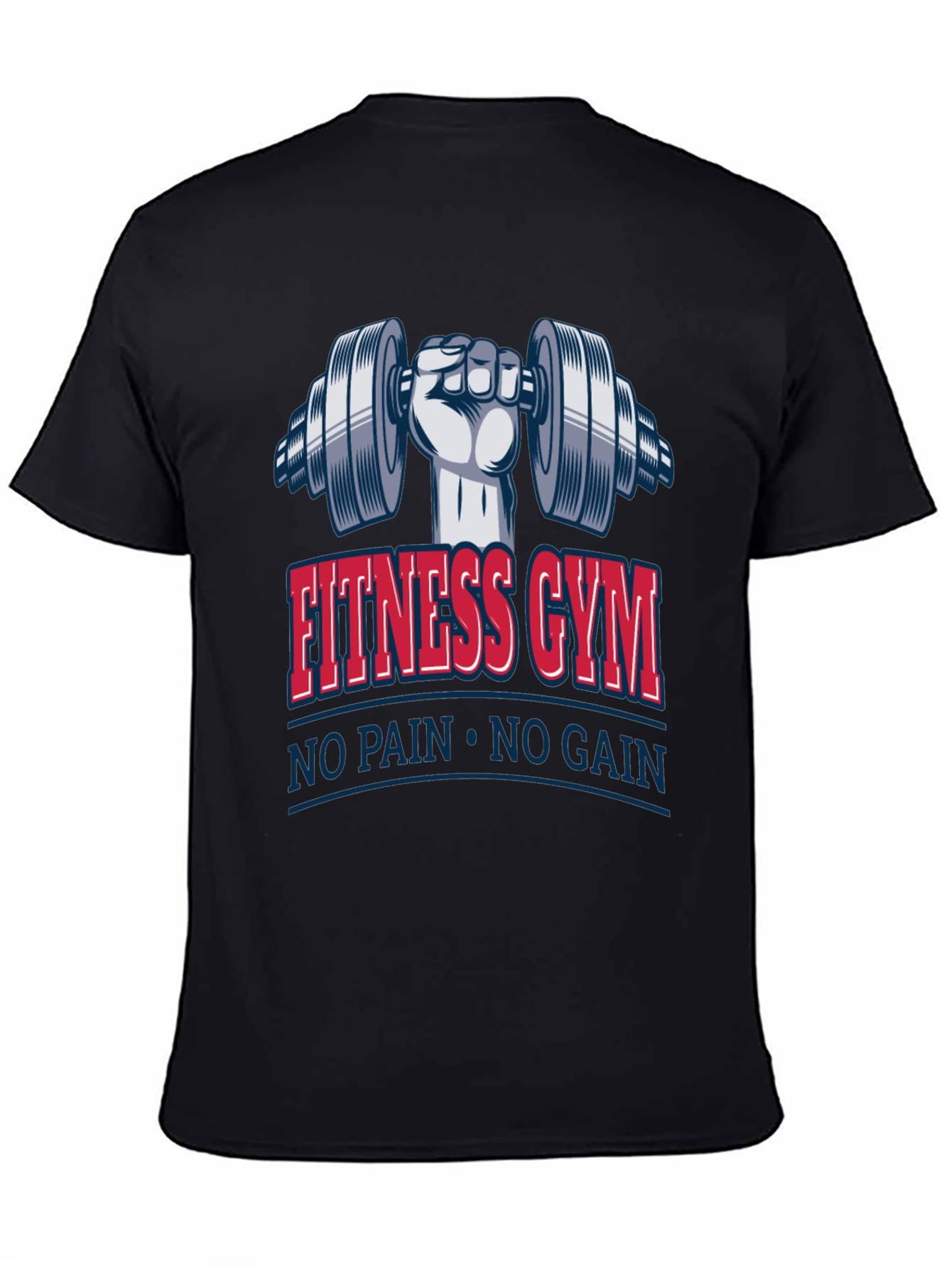 Fitness Gym No Pain No Gain Black T-Shirt