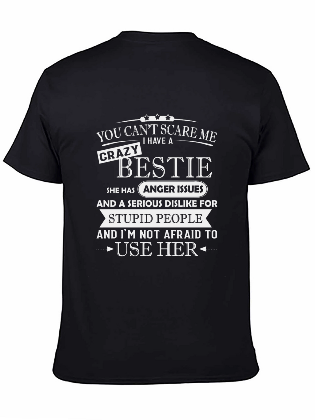 Crazy Bestie Novelty Graphic Tee