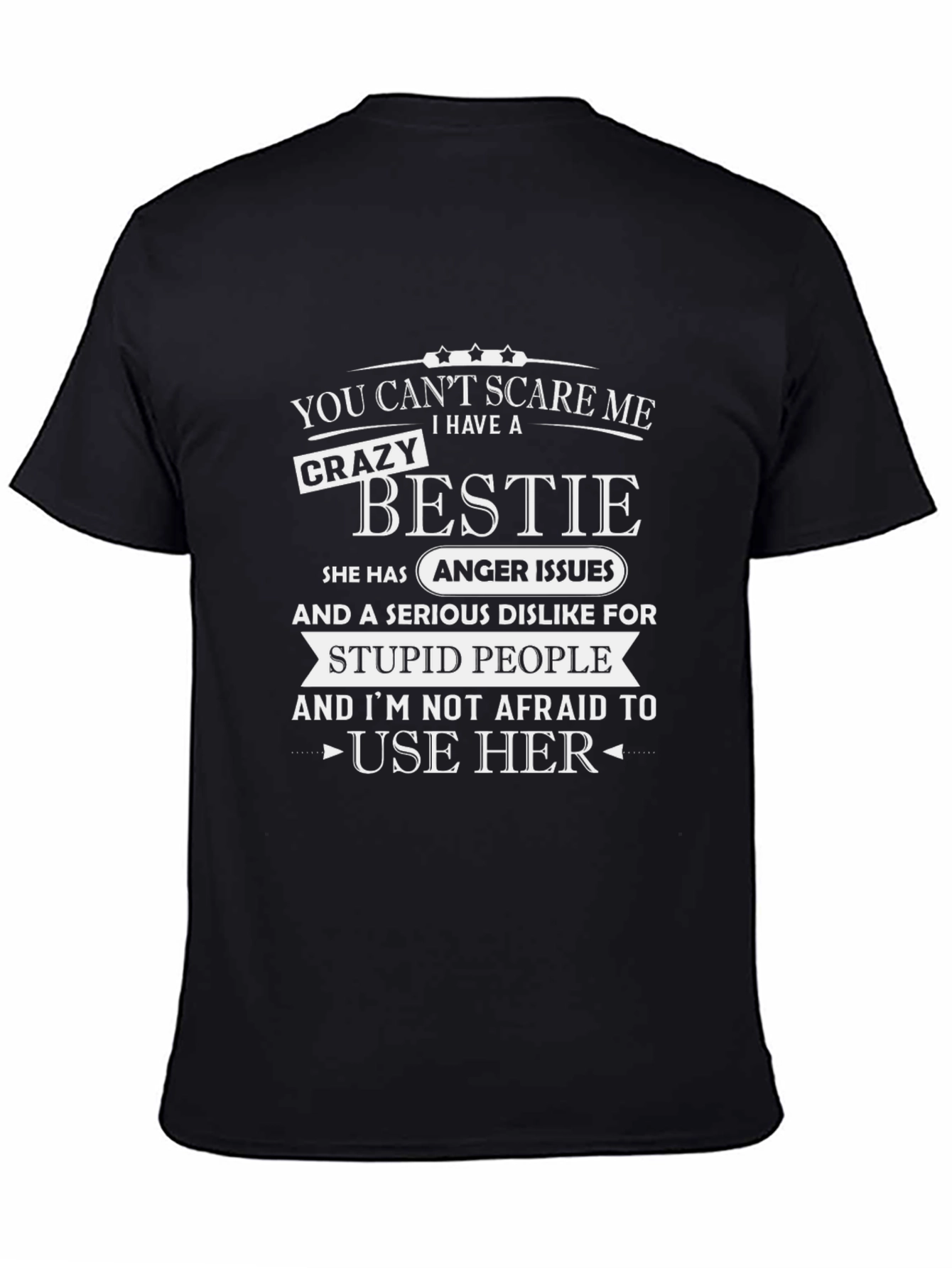 Crazy Bestie Novelty Graphic Tee