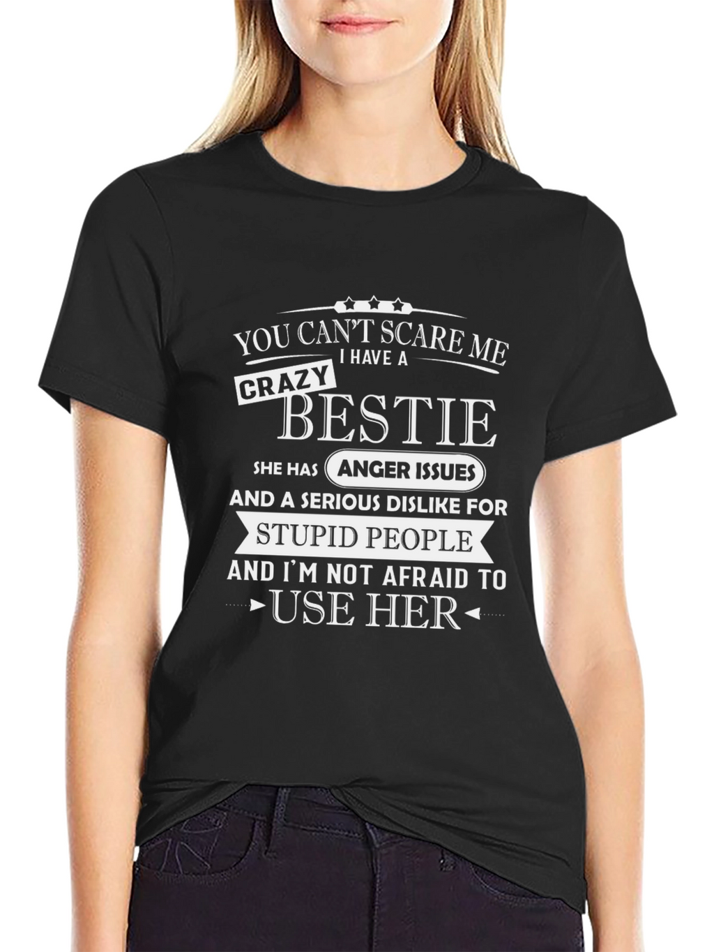 Crazy Bestie Novelty Graphic Tee