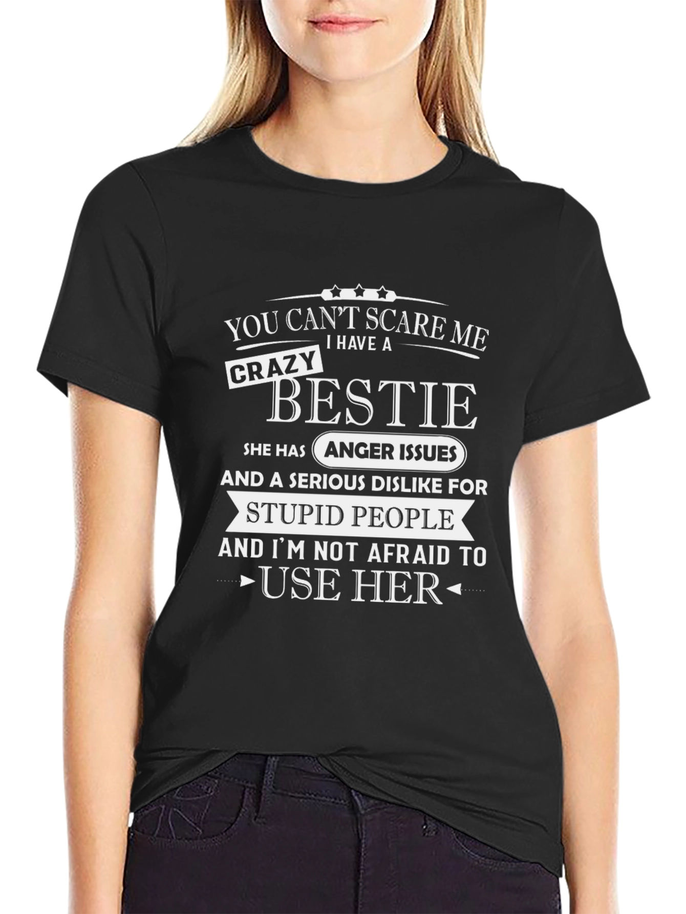 Crazy Bestie Novelty Graphic Tee