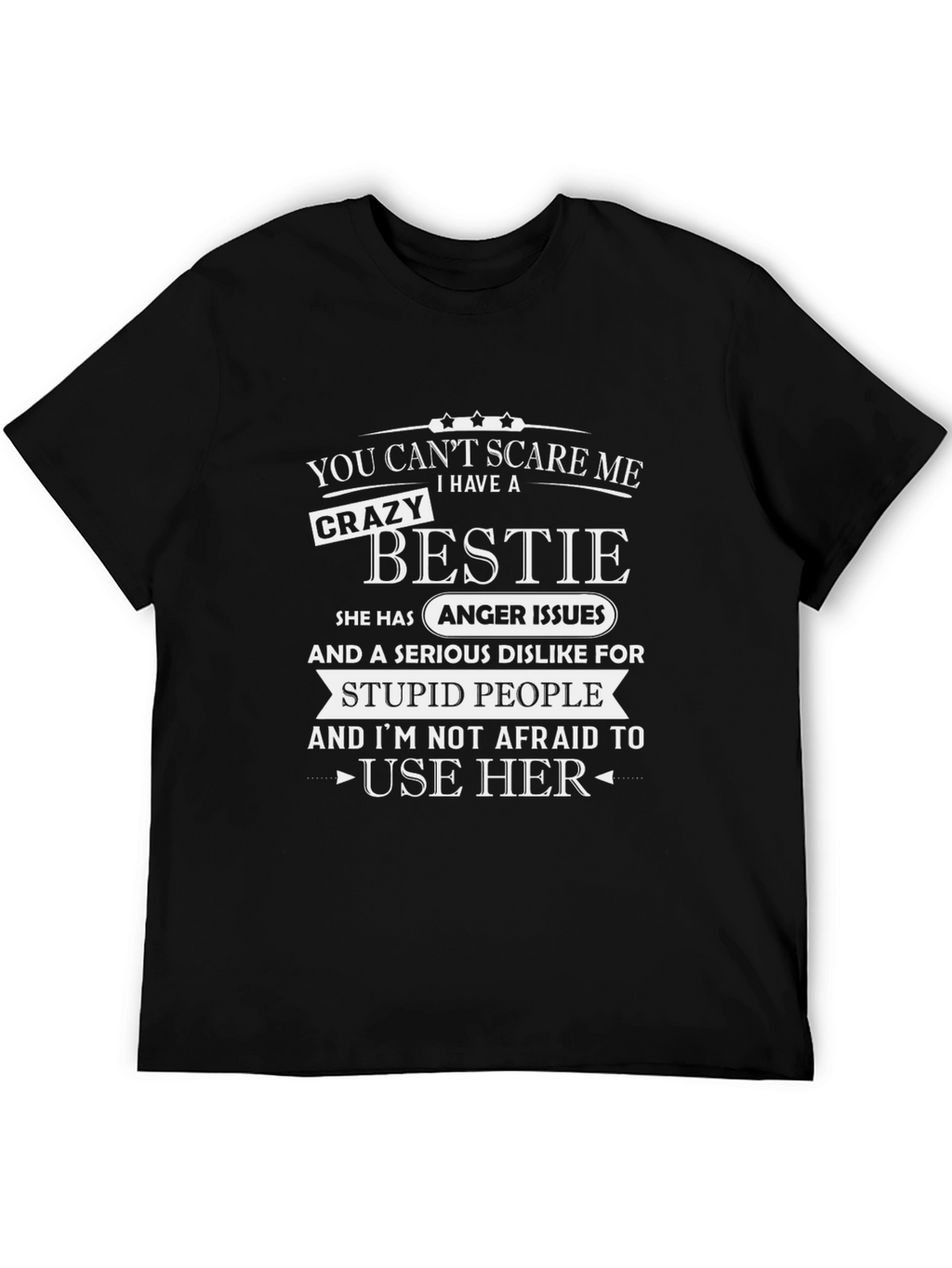 Crazy Bestie Novelty Graphic Tee